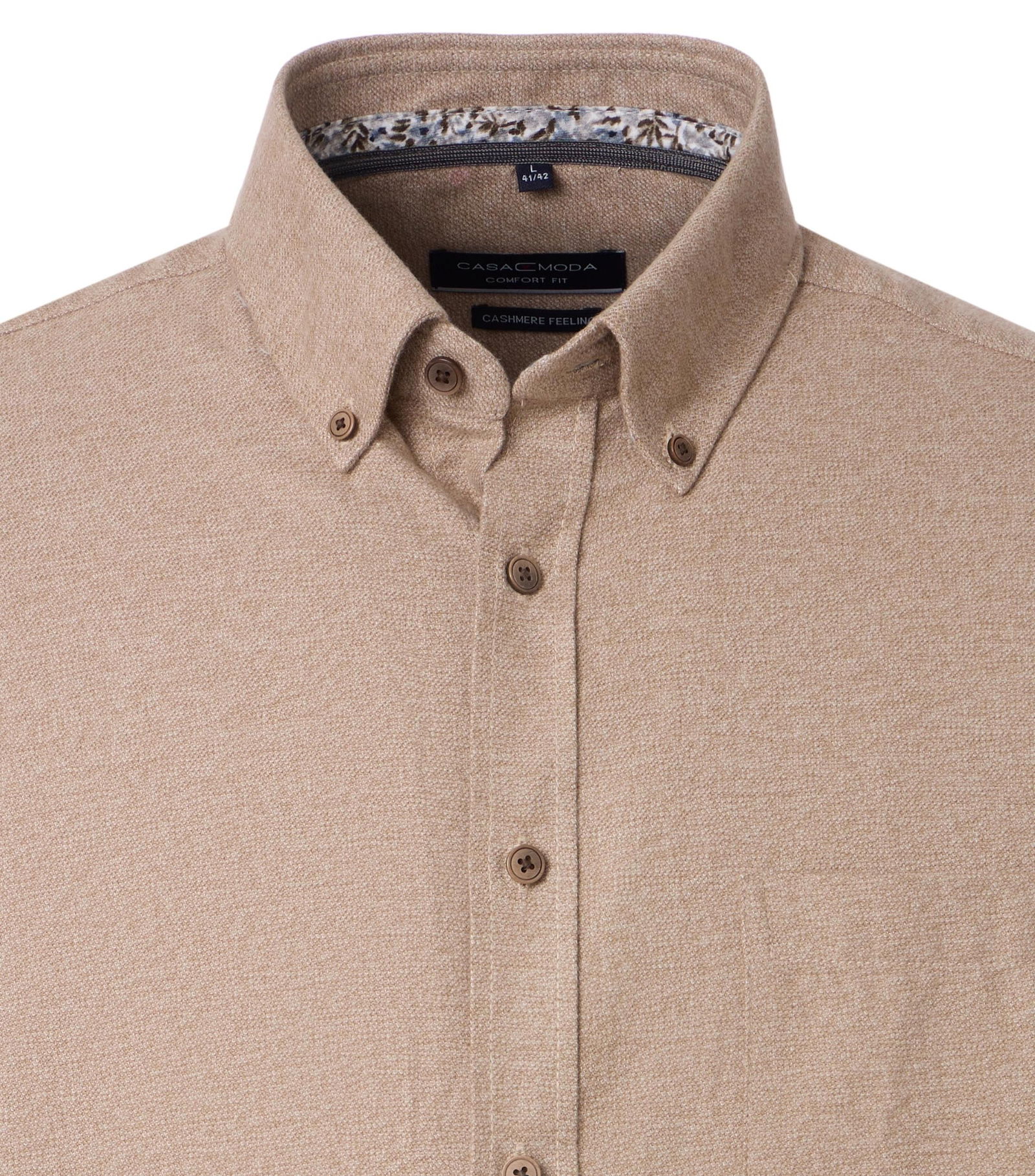 Casa Moda | Casa Moda Hemd Regular Fit | L | beige