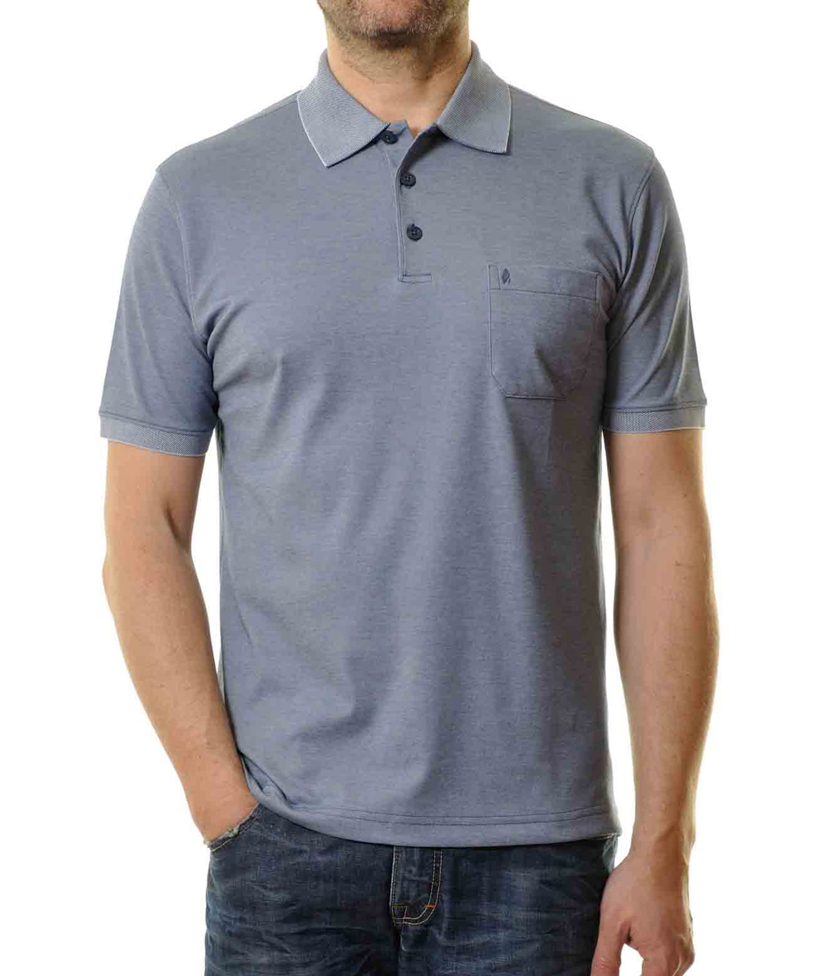 RAGMAN |  RAGMAN Poloshirt  | XXL | taube