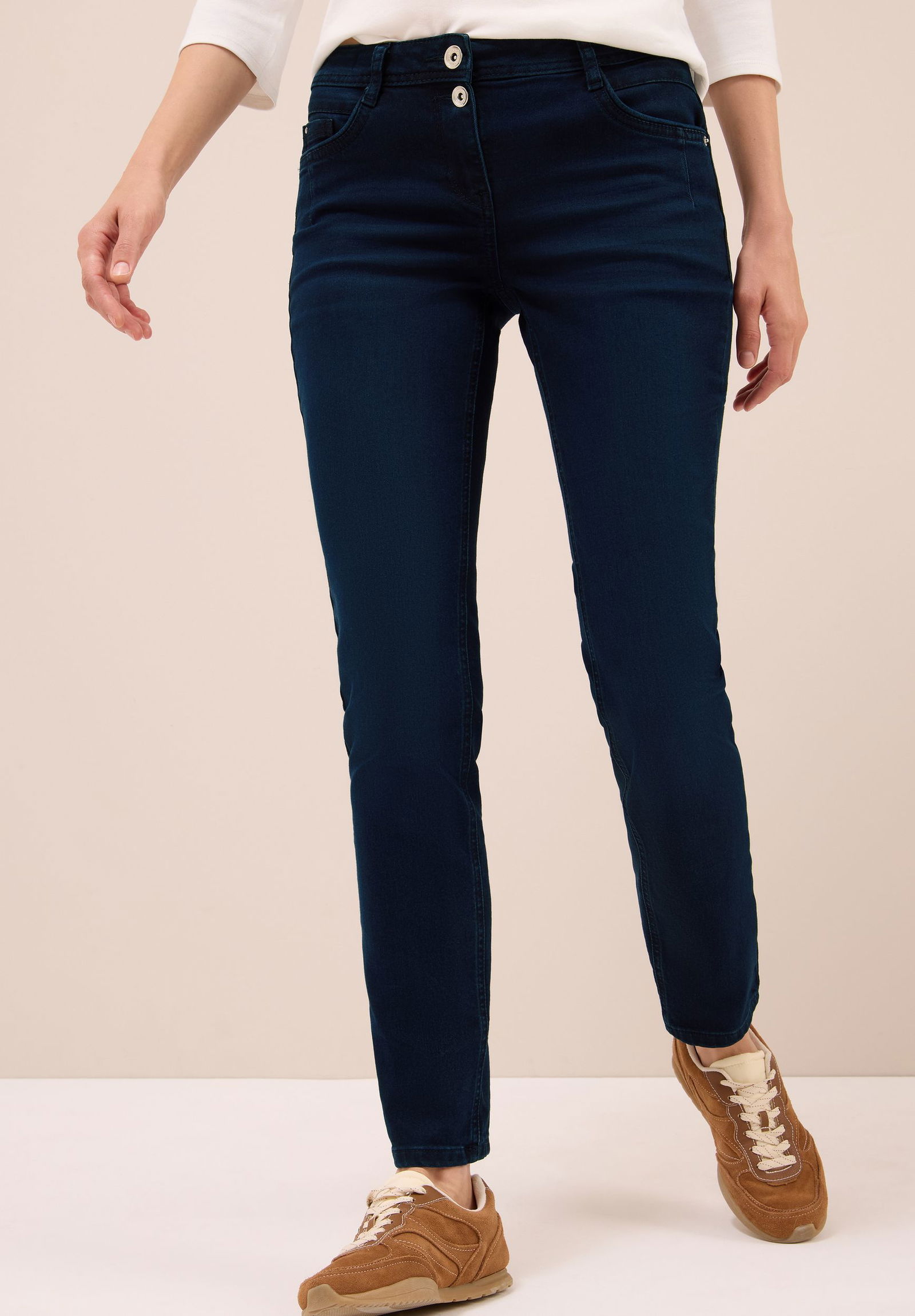 CECIL | CECIL Straight Leg Jeans | 29/32 | blue black washed