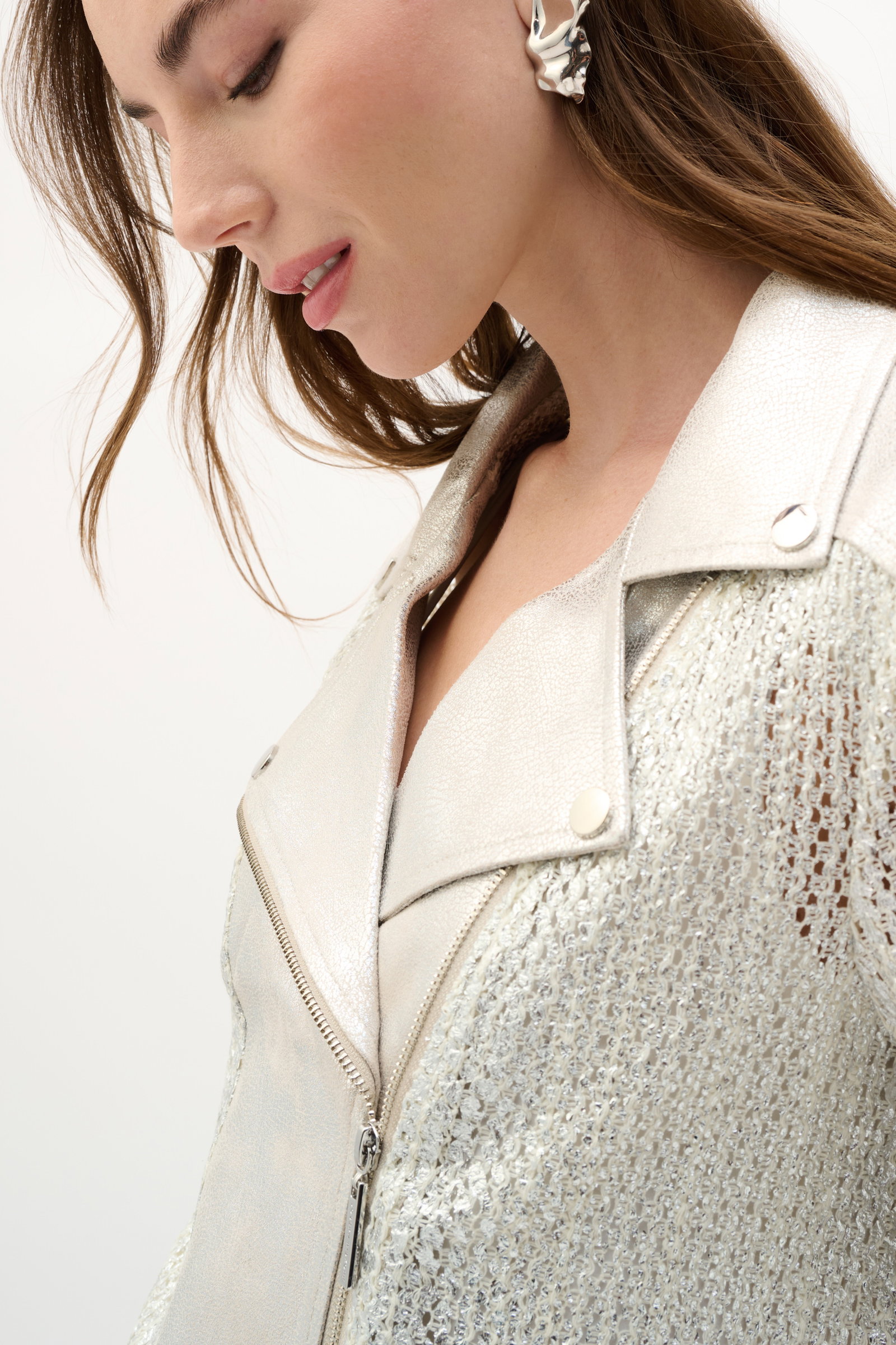 Joseph Ribkoff Jacke mit Reißverschluss in Silber #4