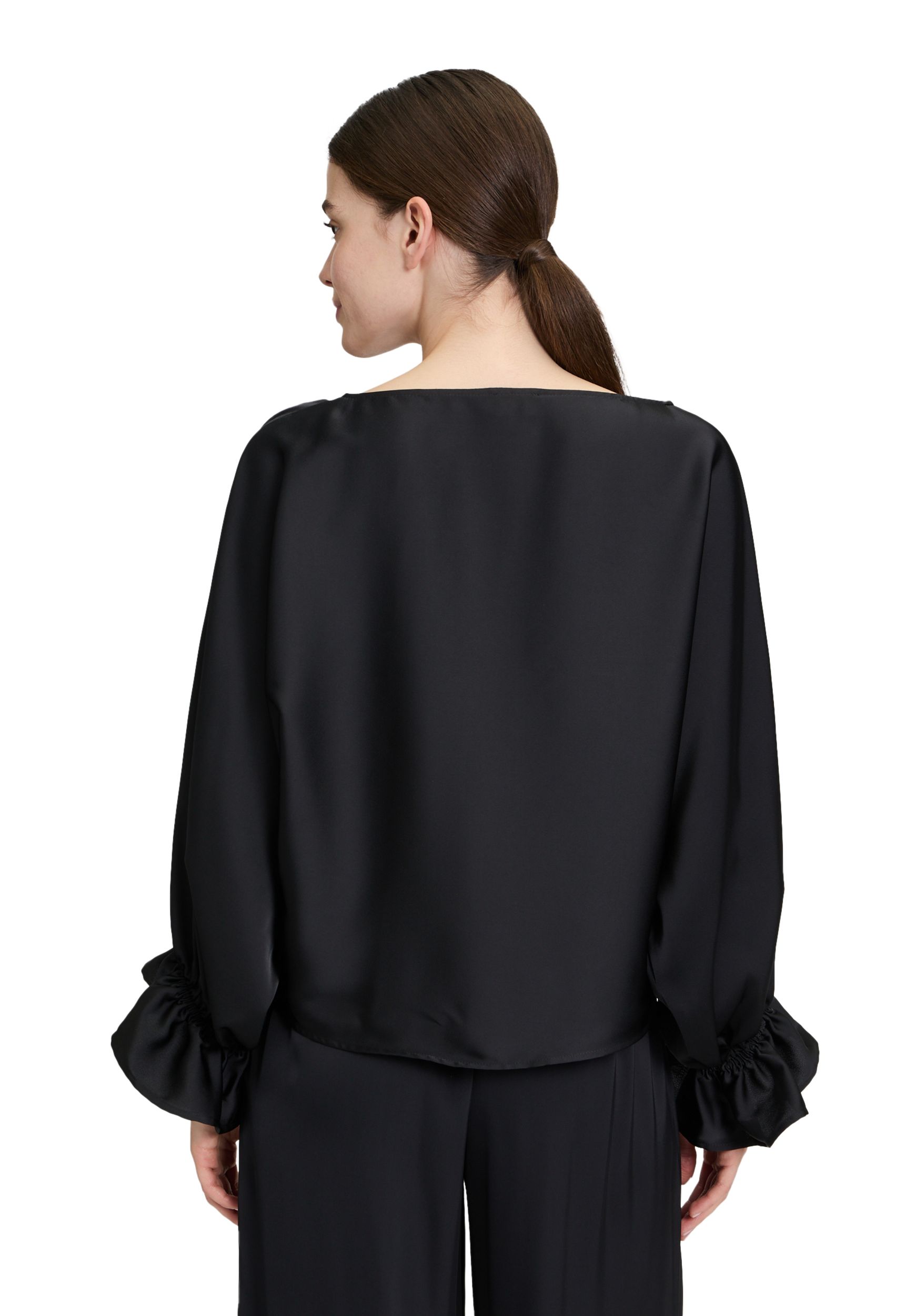 V by Vera Mont |  Satin-Bluse | 34 | schwarz
