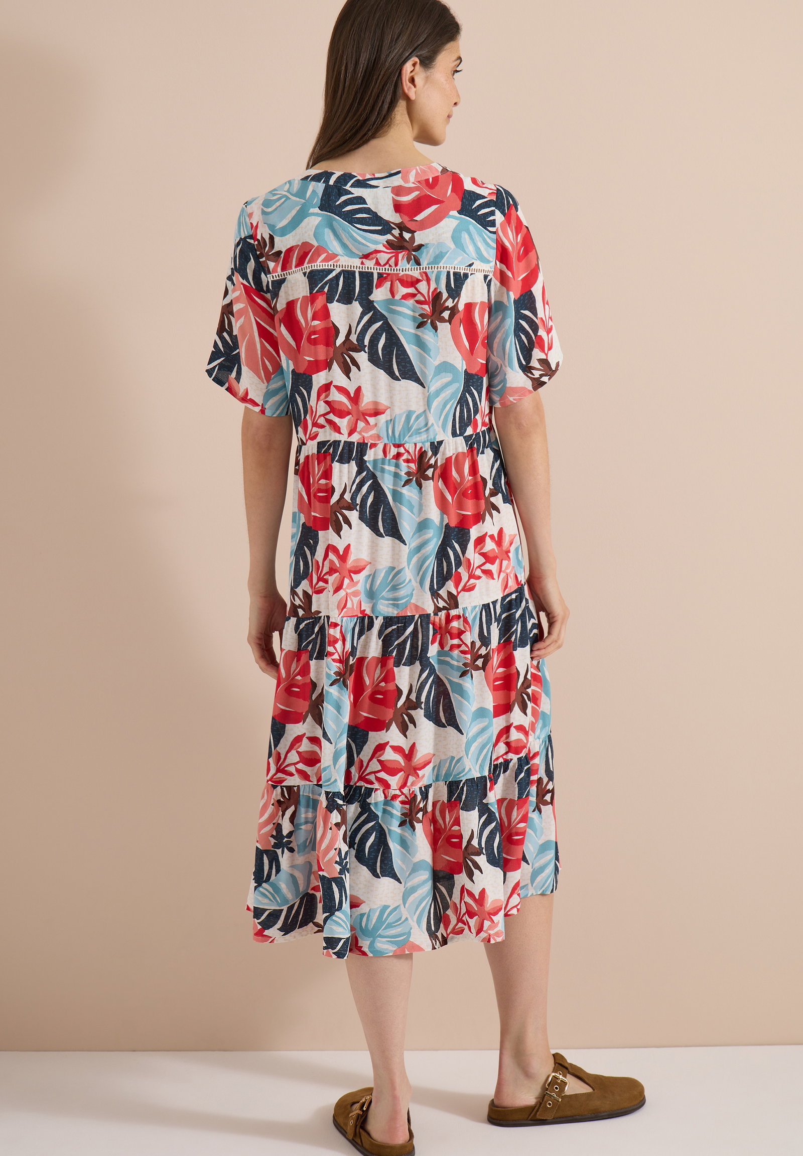 TOS AOP Dress, light alabaster white #4
