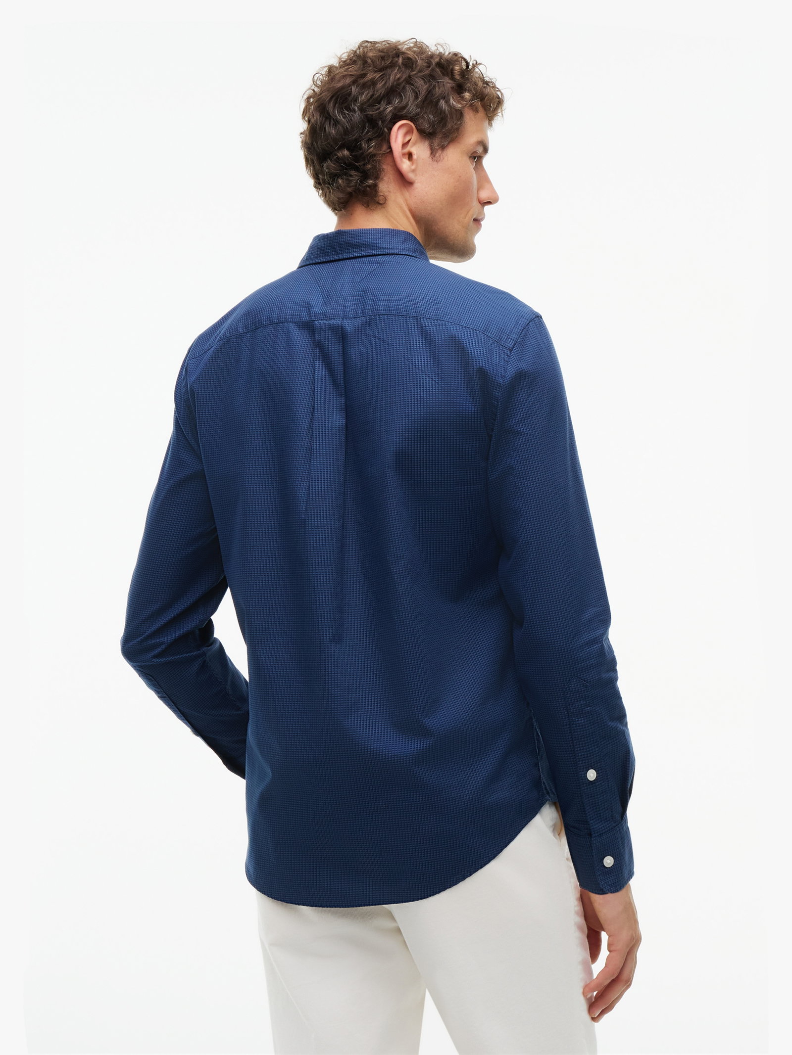 DOBBY STRUCTURE RF SHIRT, BLUE #4