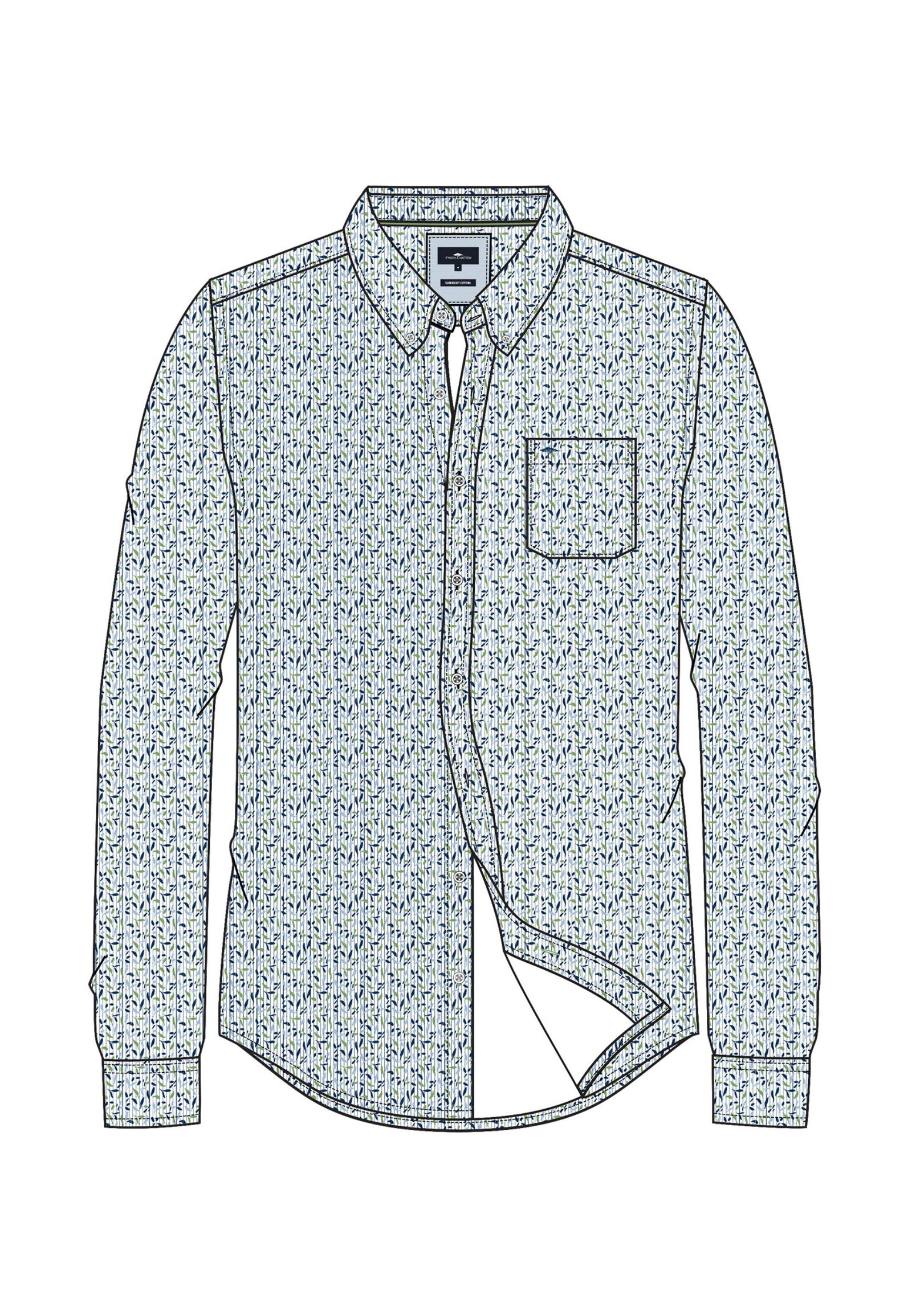 Fynch Hatton |  Fynch Hatton Hemd Modern Fit  | XL