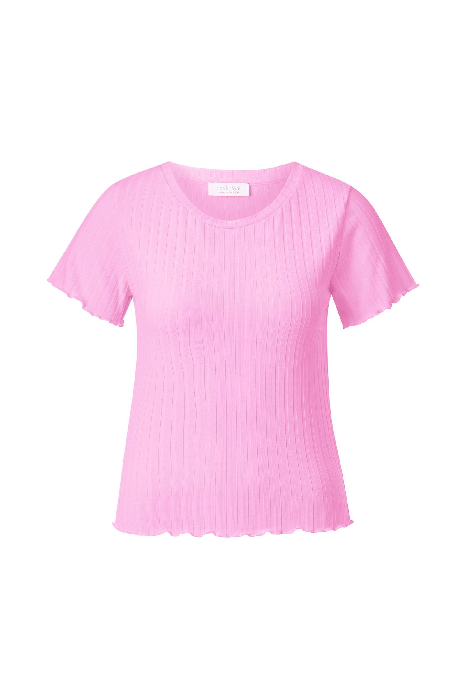 0a187d32d58021084f8e2d44a1f564ba  |  Rib T- Shirt, bubblegum pink | XL | bubblegum pink