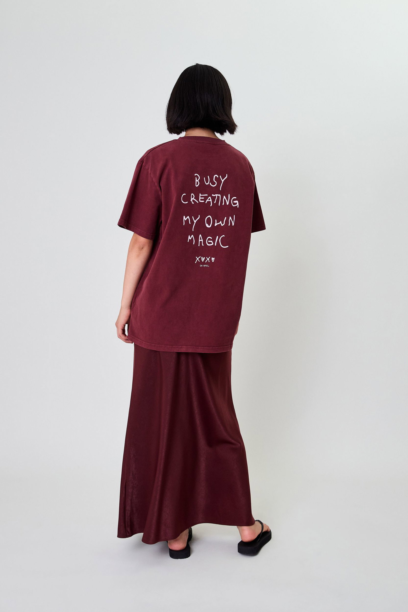 1f9260e4201b5b4caad539b6d320b7b8 Oh April | Oh April Jaelynn Satin Skirt Cherrywood | S | 1202_3006