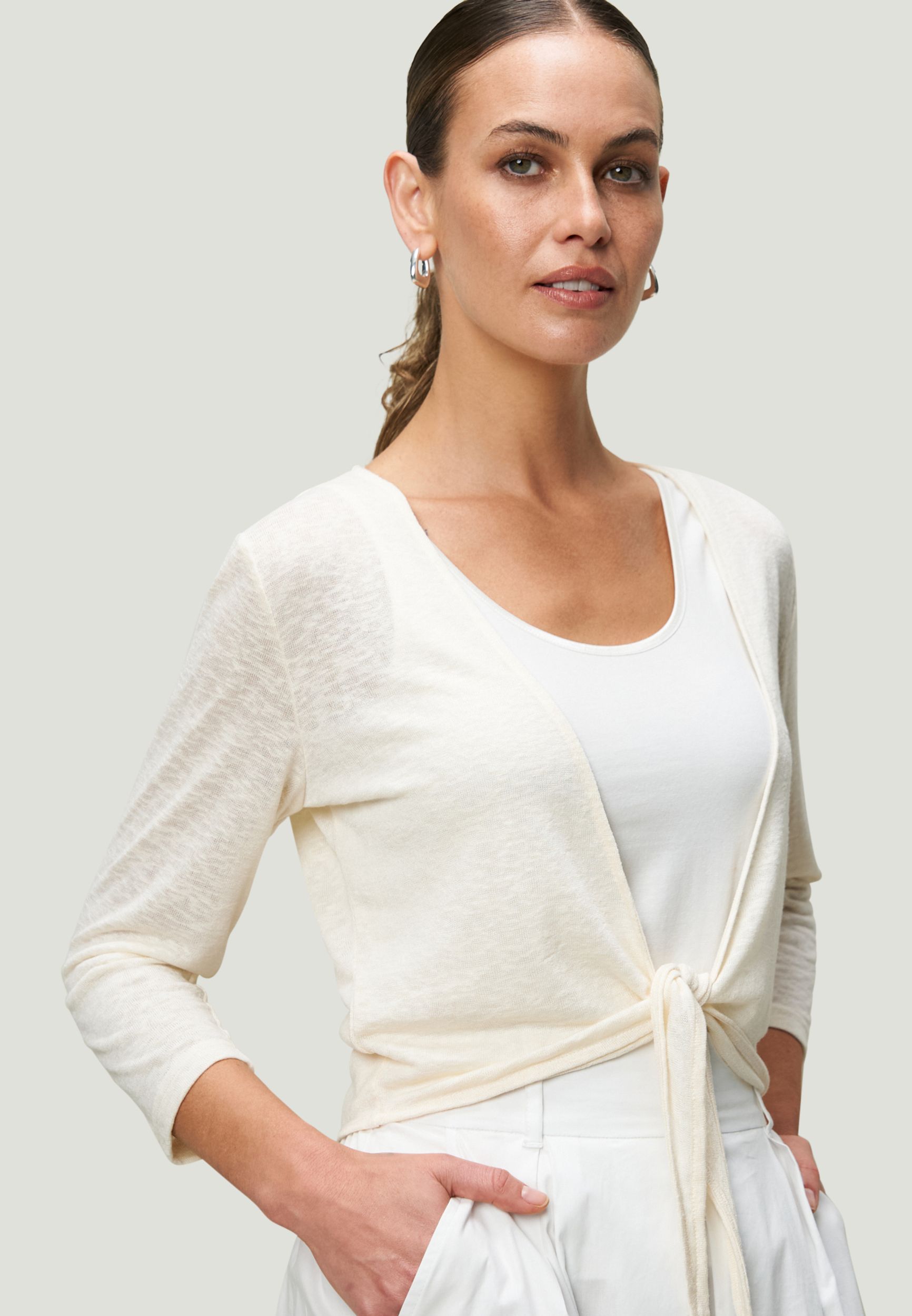 Zero |  Zero Strickjacke | Cardigan  | 44 | eggnog
