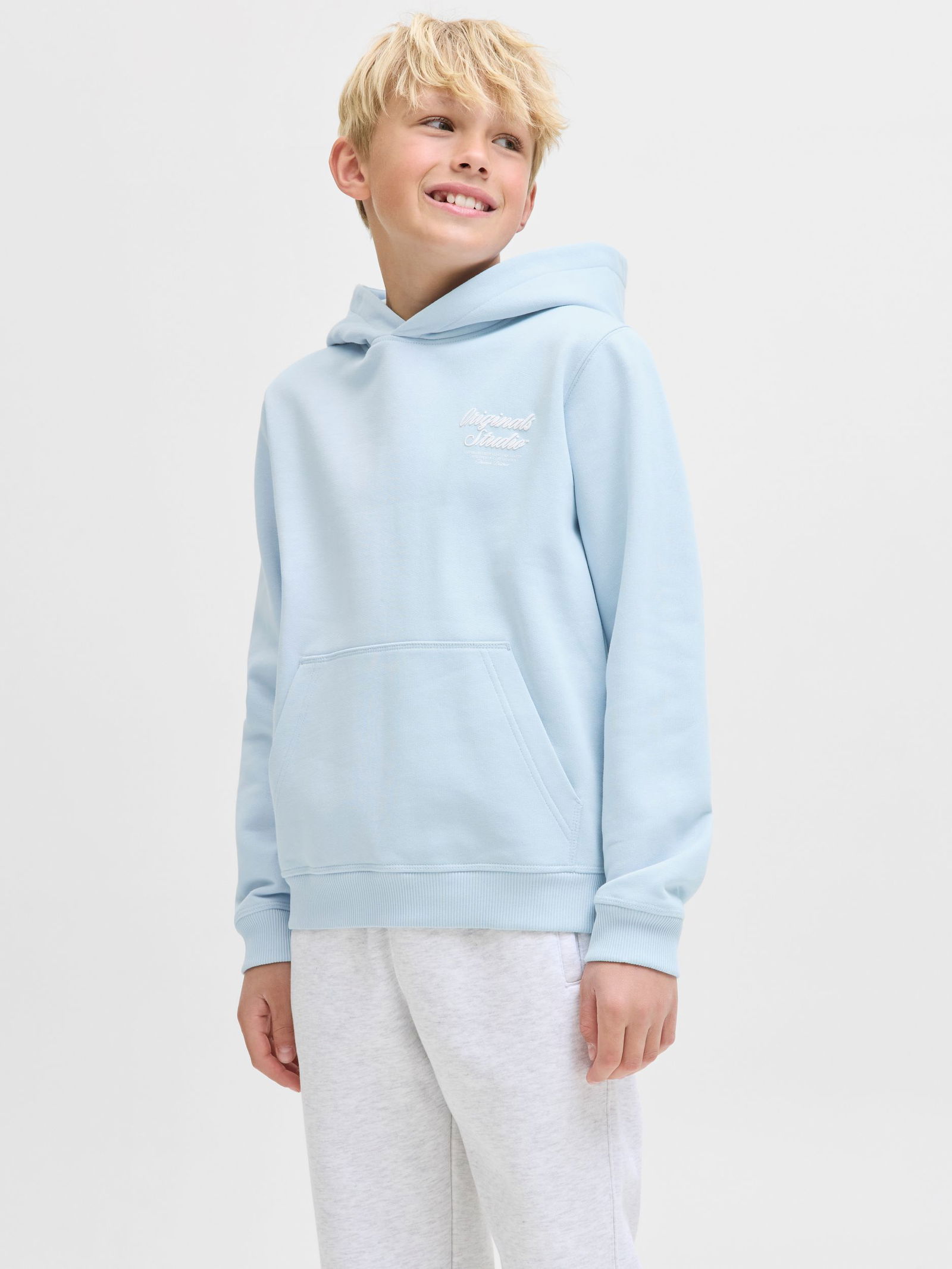 Jack&Jones |  JORNORREBRO TYPO BACK SWEAT HOOD SN JNR | 176 | skyway