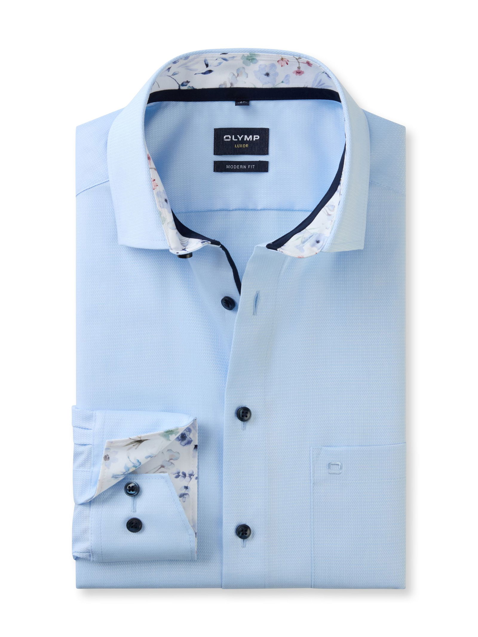 Olymp |  Olymp Hemd Modern Fit  | 43 | bleu