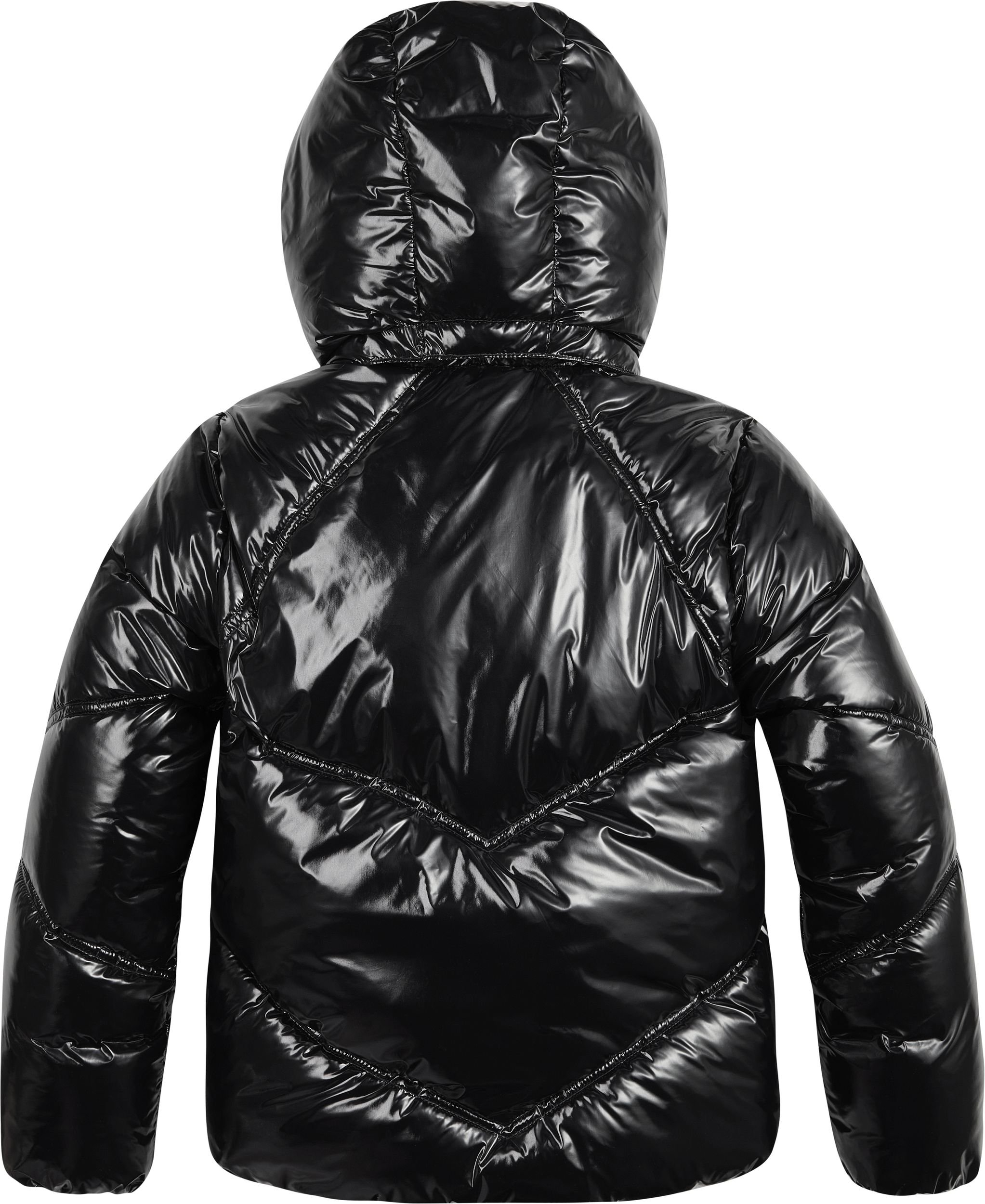 CUTS SEAMS QUILTED SHINY JACKET