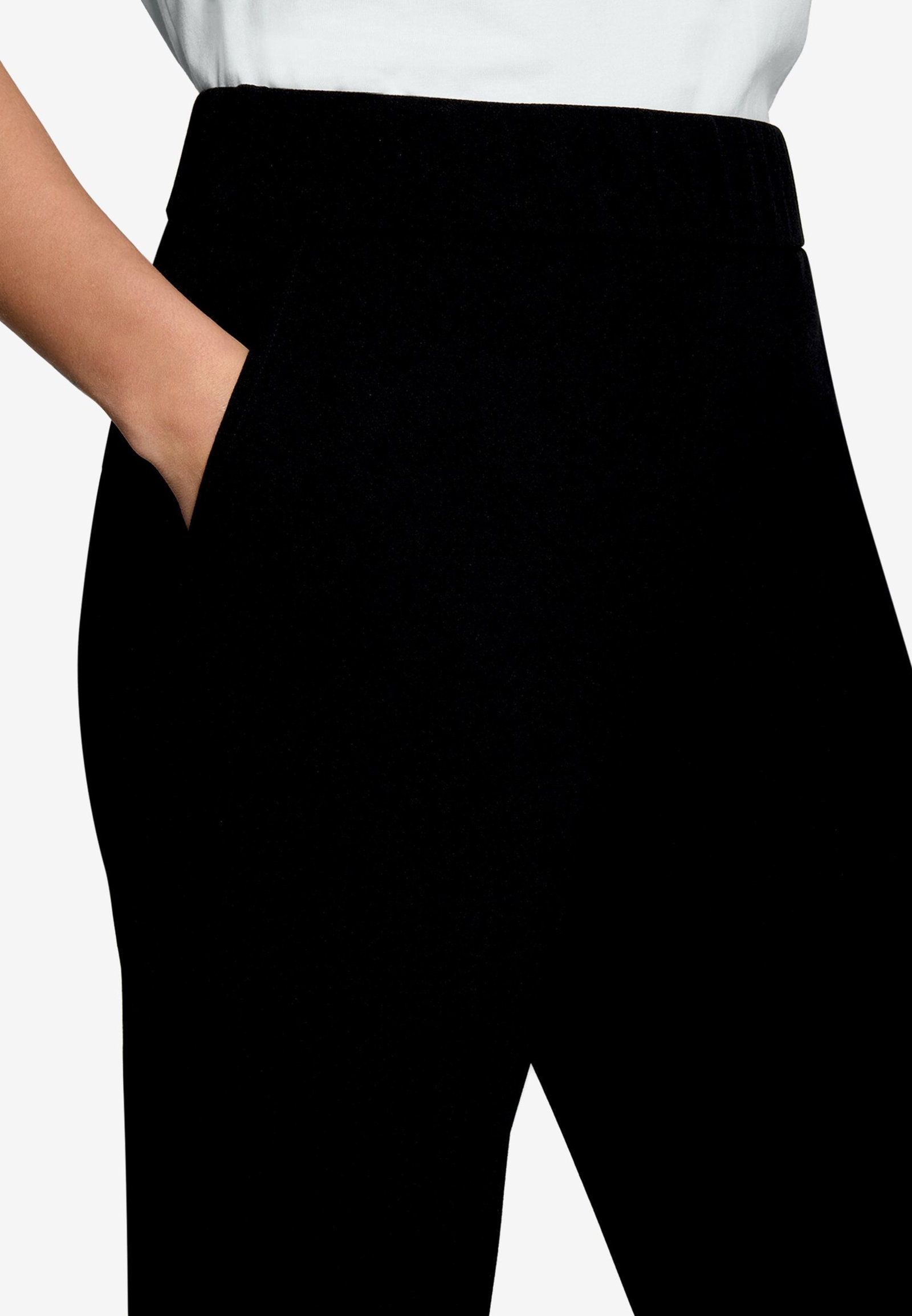 Zero |  Zero Stoffhose mit elastischem Bund | 36 | black beauty