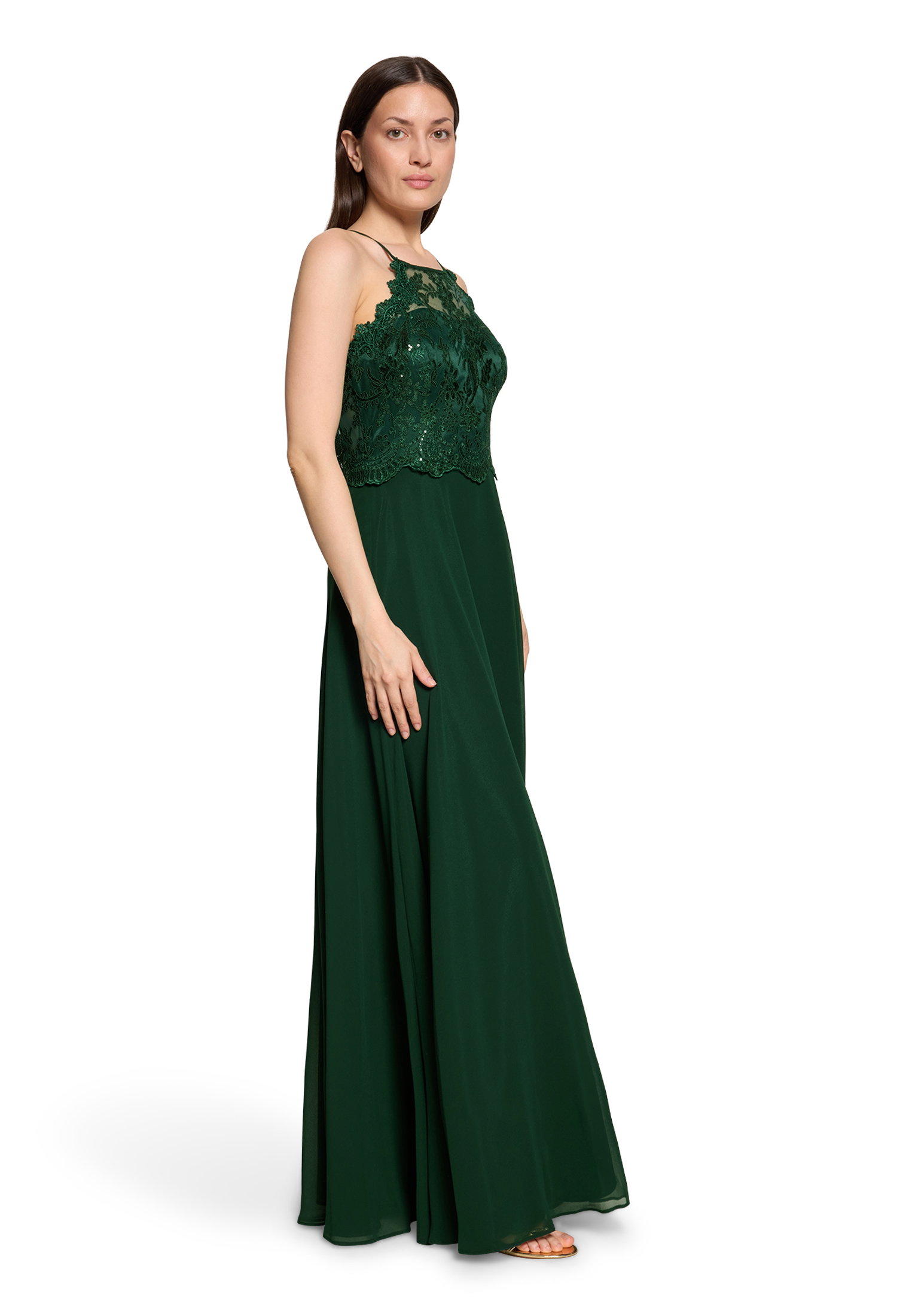 Kleid Lang ohne Arm, Dark Moss #5