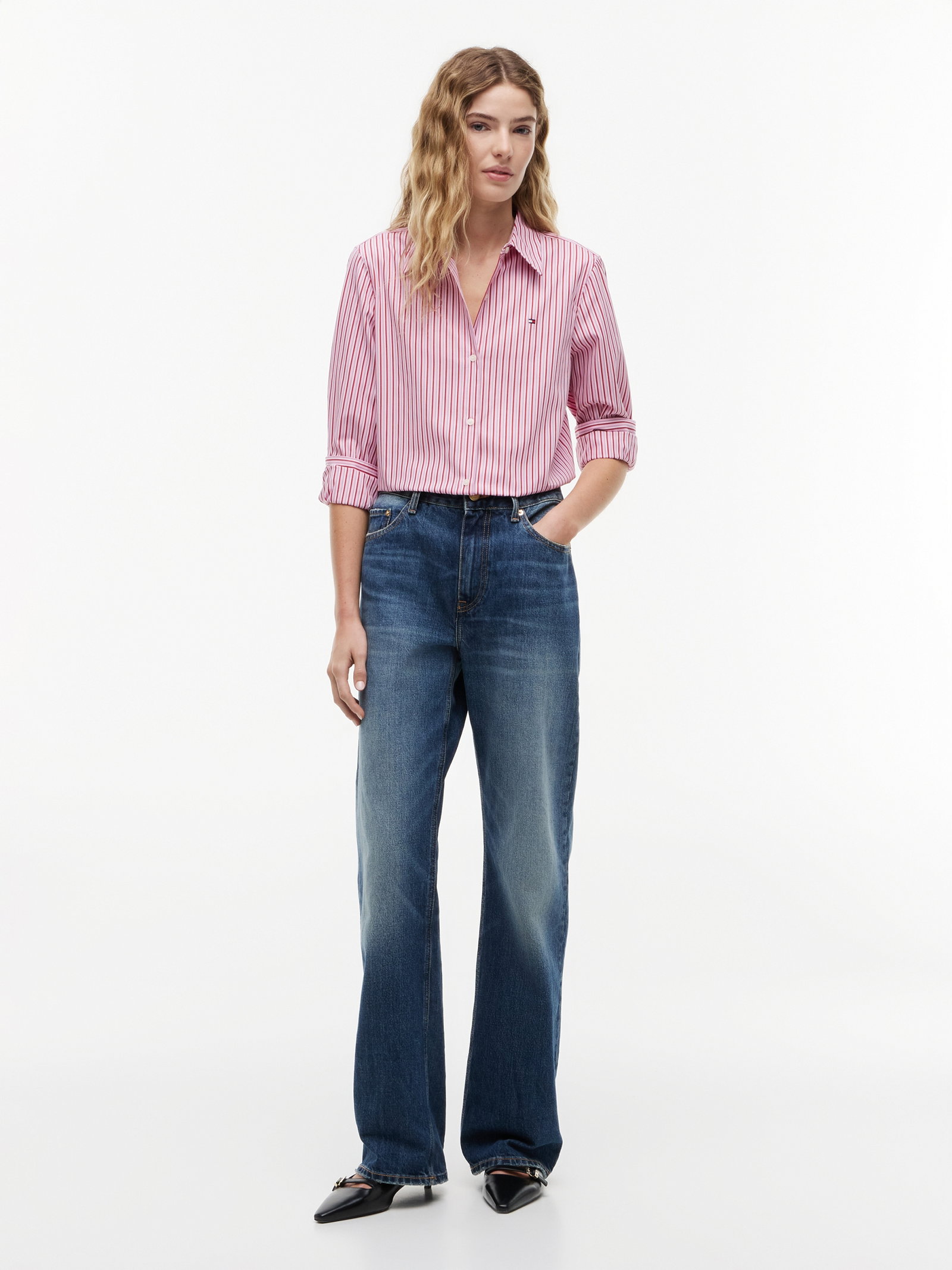 SUMMER POPLIN REGULAR SHIRT, PINK #5