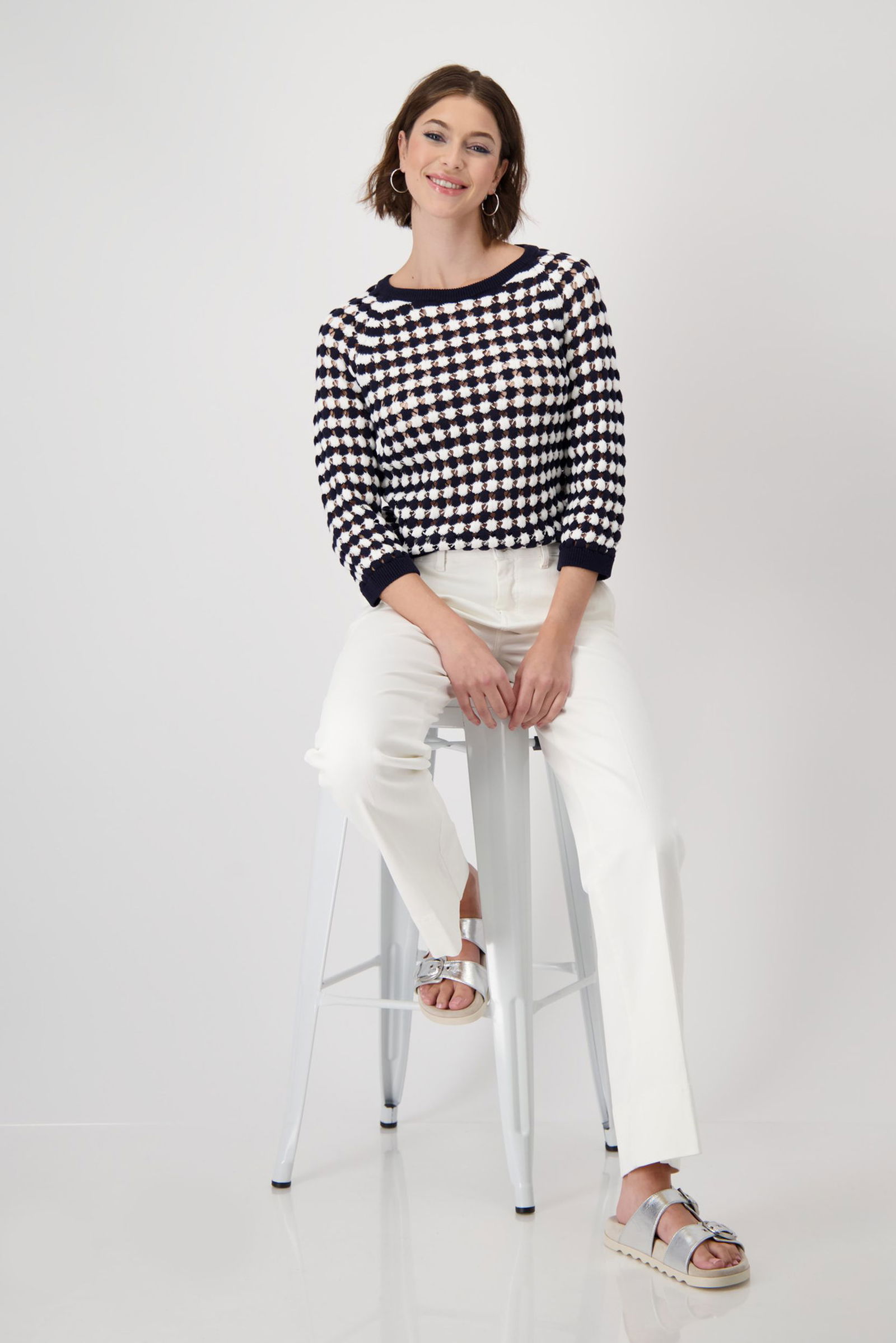 Monari | Monari Pullover | 40 | deep ocean ringel