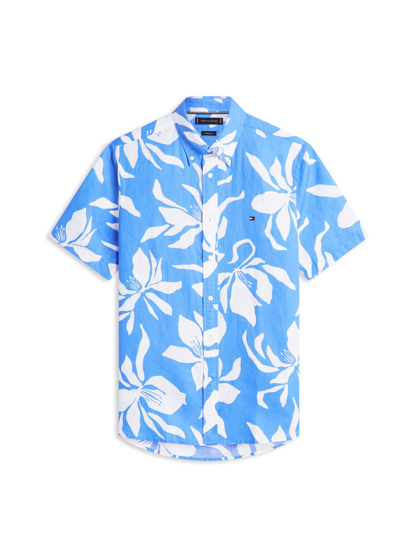 Tommy Hilfiger |  Tommy Hilfiger Hemd Regular Fit  | M | cloudy blue / yale navy / white