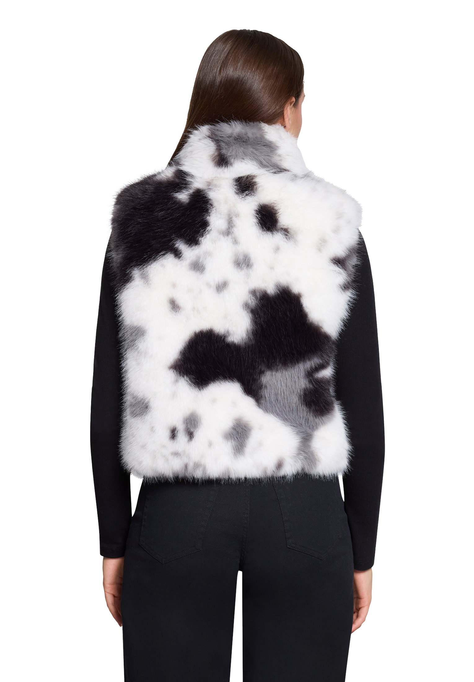 Weste PlUEsch, White/Black #4