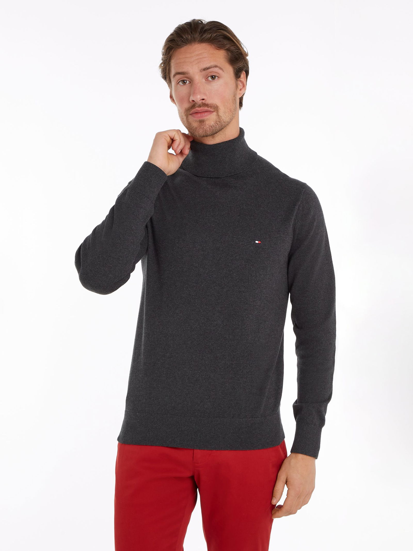 Tommy Hilfiger | Tommy Hilfiger Rollkragenpullover | S | dark grey heather