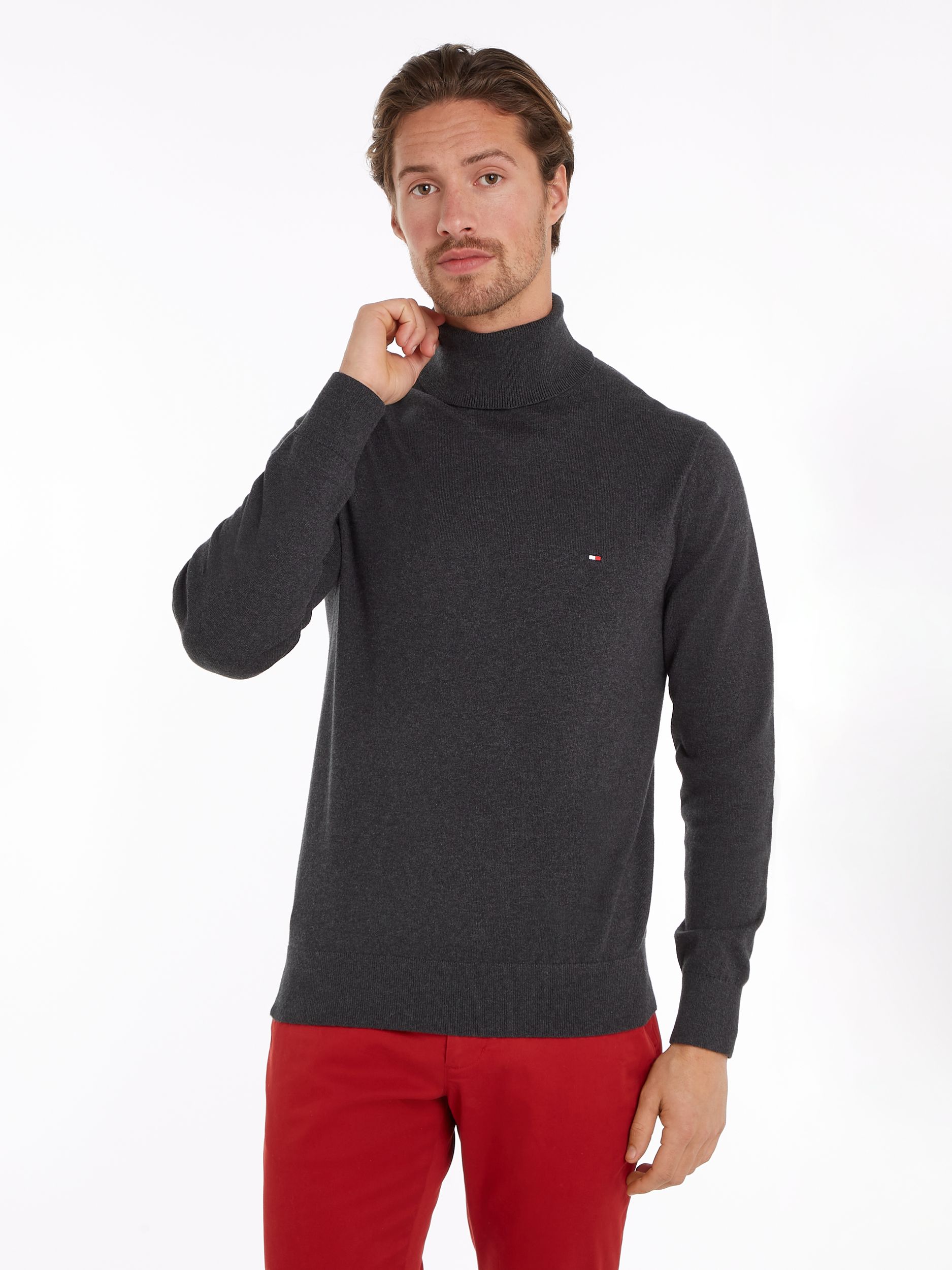 Tommy Hilfiger |  Tommy Hilfiger Rollkragenpullover  | S | dark grey heather