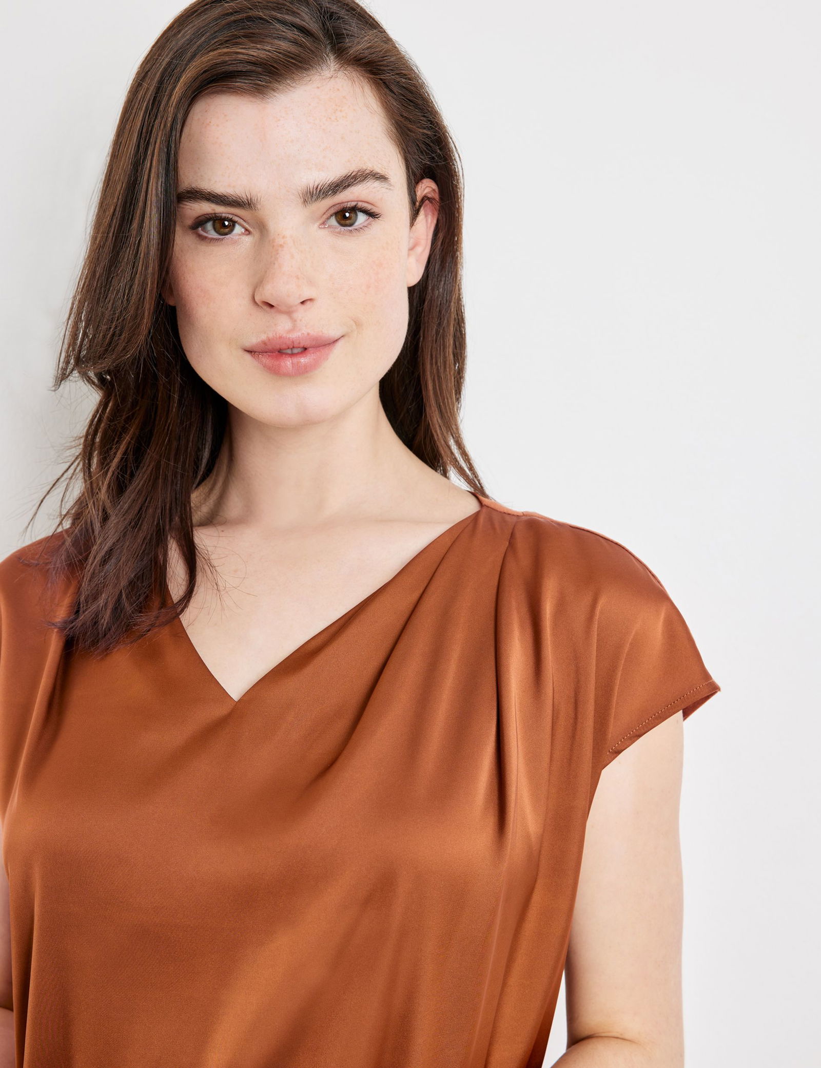 Shirt mit Satin-Front