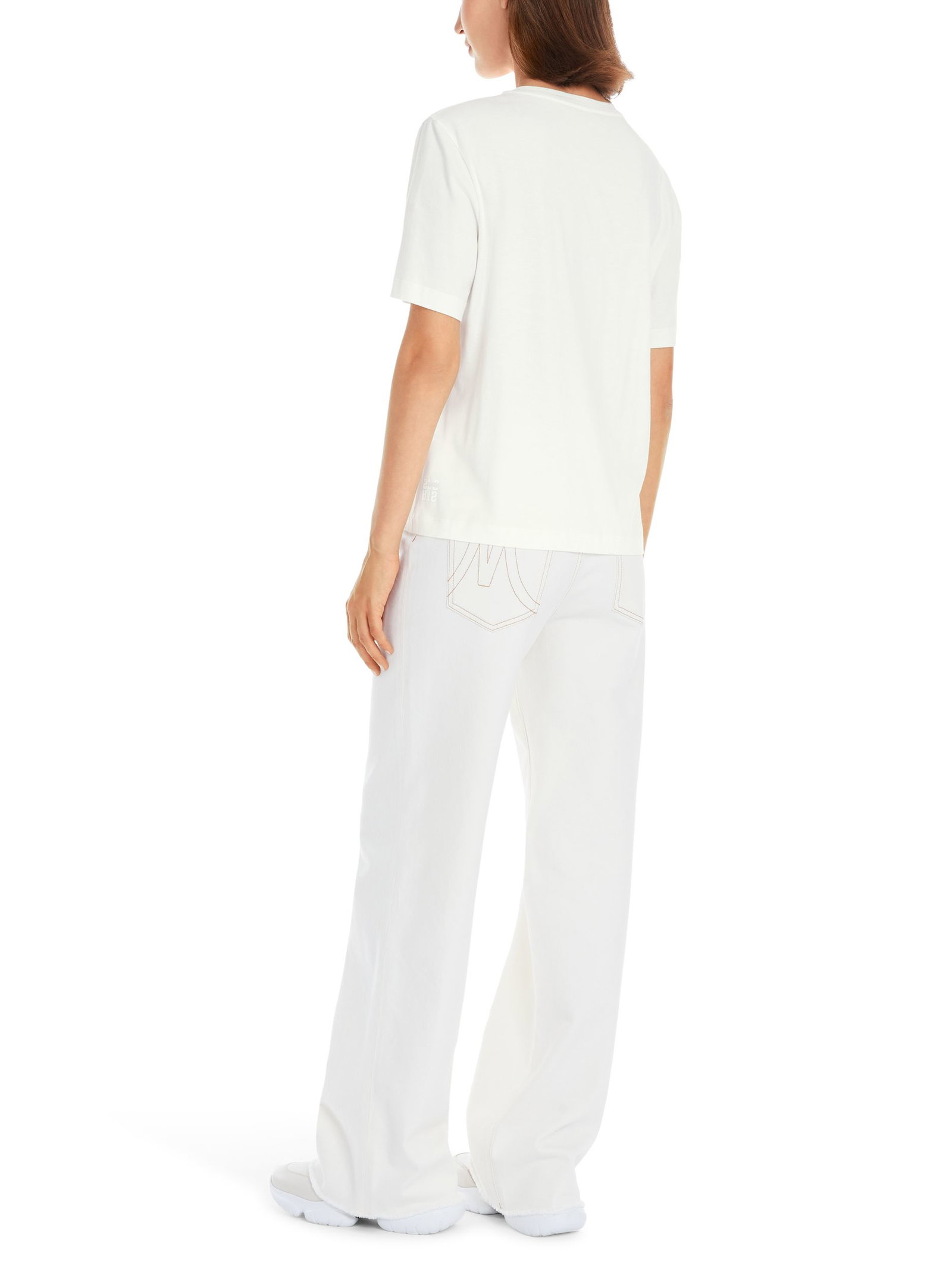 f8df8eb38fd4a89878201bb655b3e74b Marc Cain Sports | T-Shirt aus reiner Baumwolle | 38 | off-white