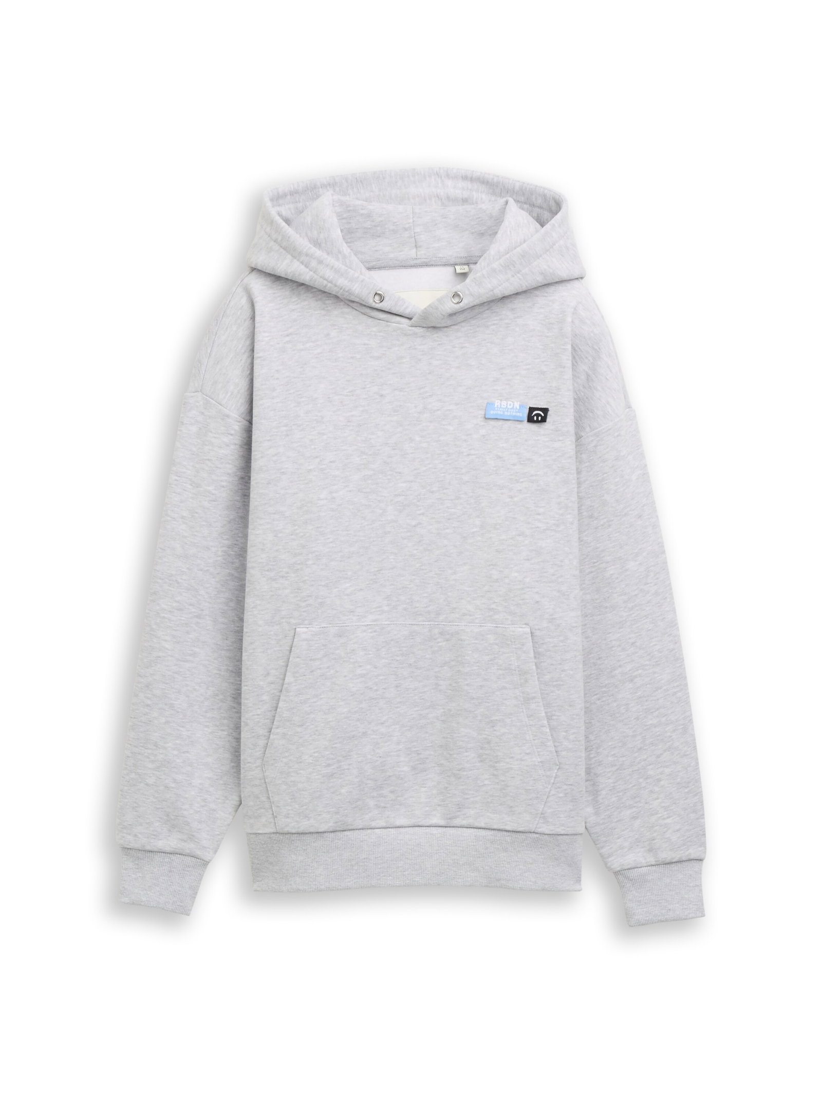 oversize flaglabel embro hoodi, Cashew Melange #1