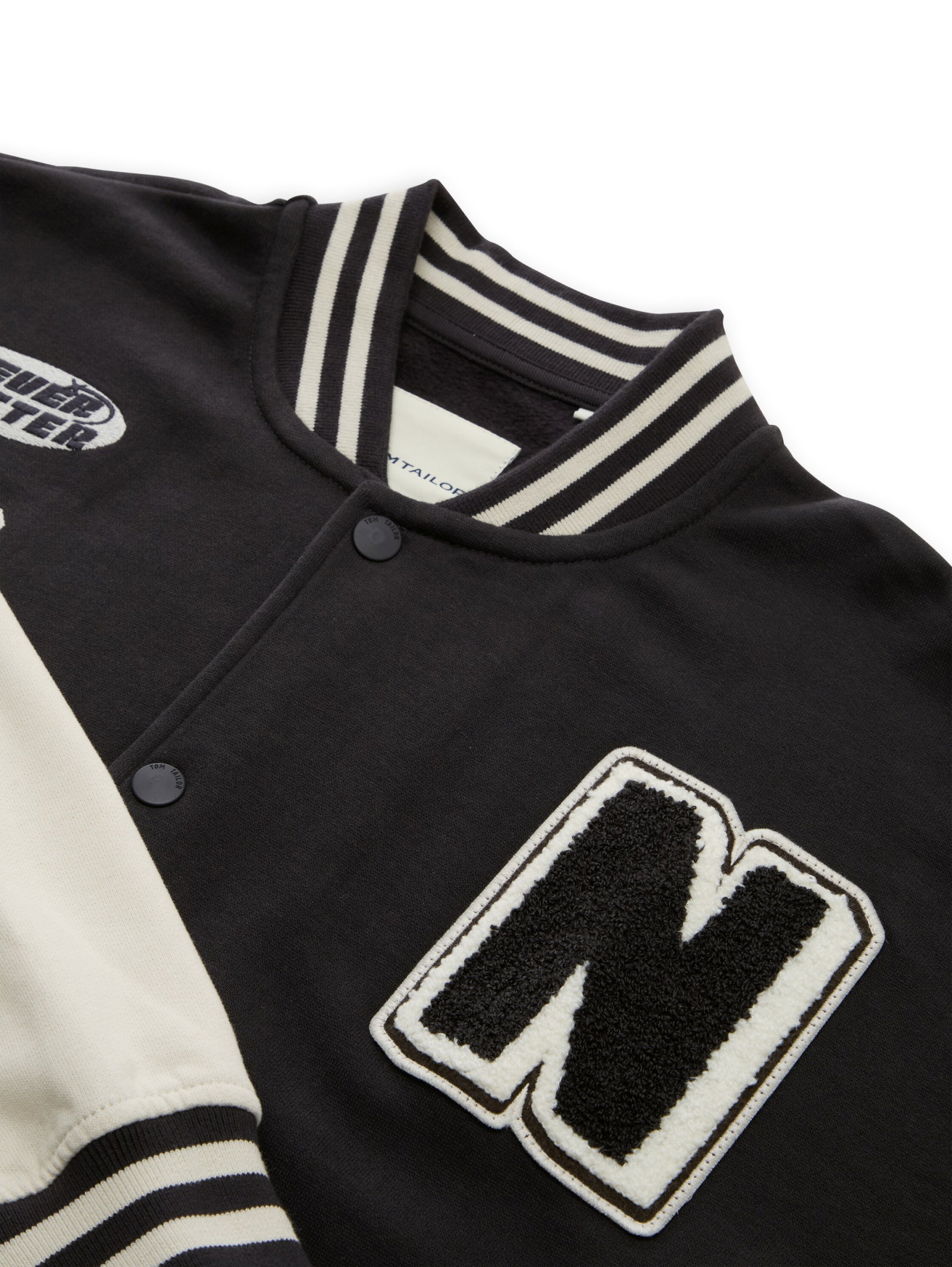 oversize college sweat jacket, coal grey #3