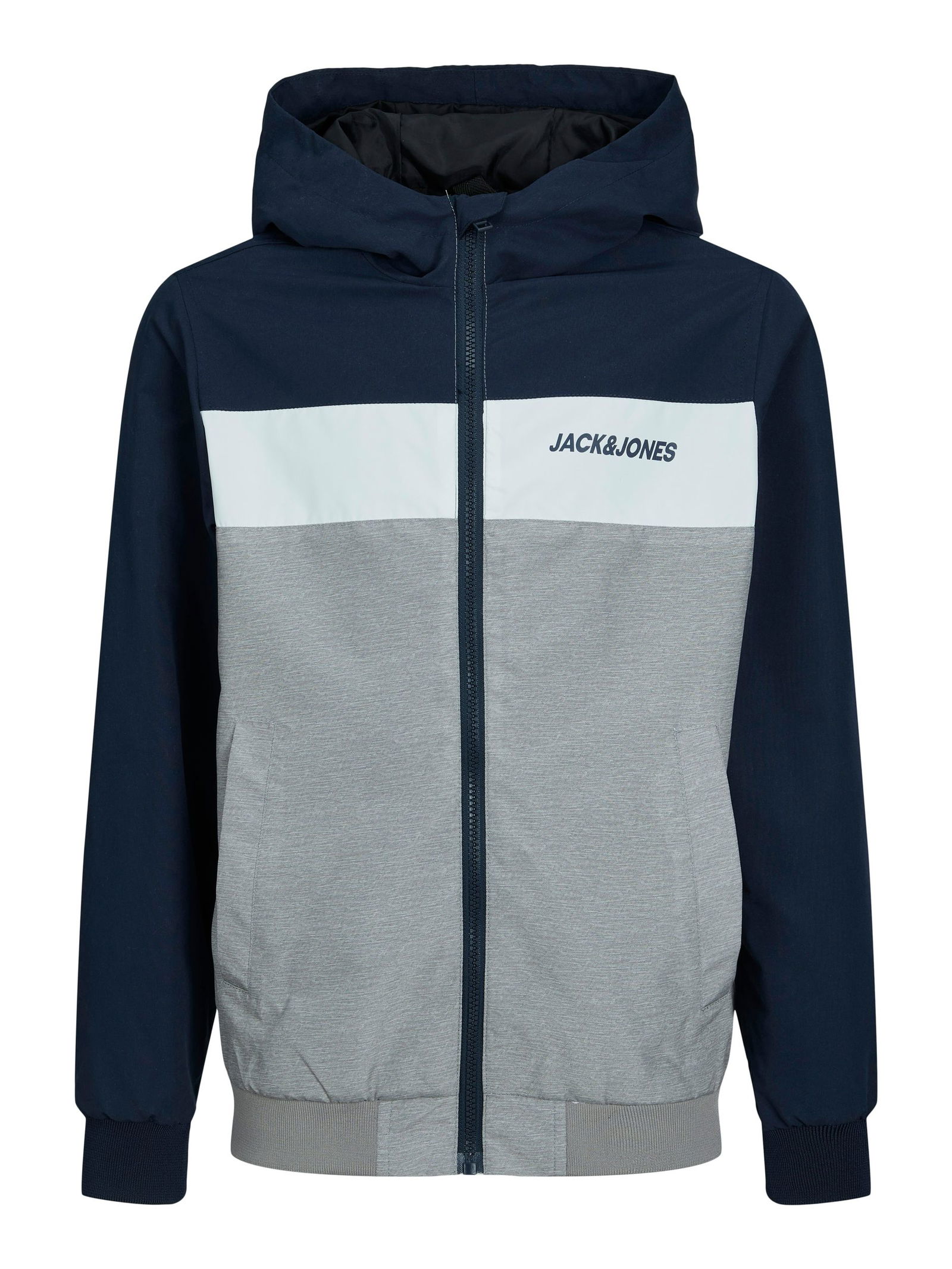 Jack&Jones | JJERUSH BLOCKING HOOD BOMBER NOOS JNR | 140 | navy blazer