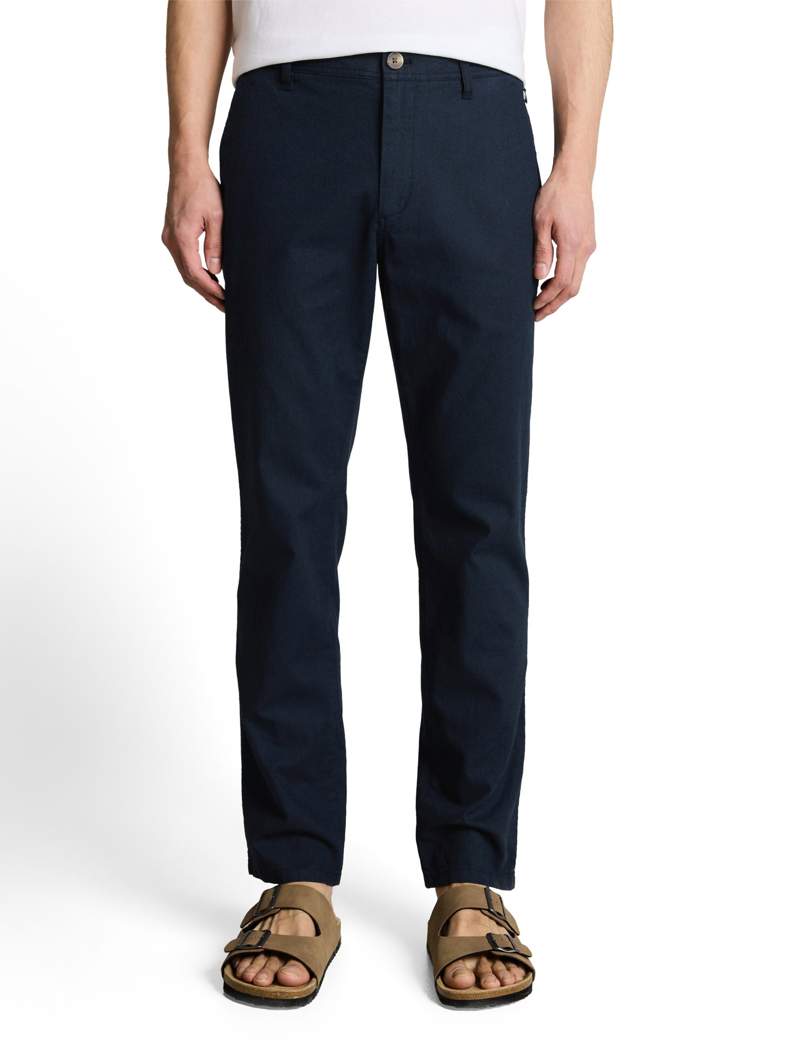 regular cotton linen chino pan, sky captain blue #2