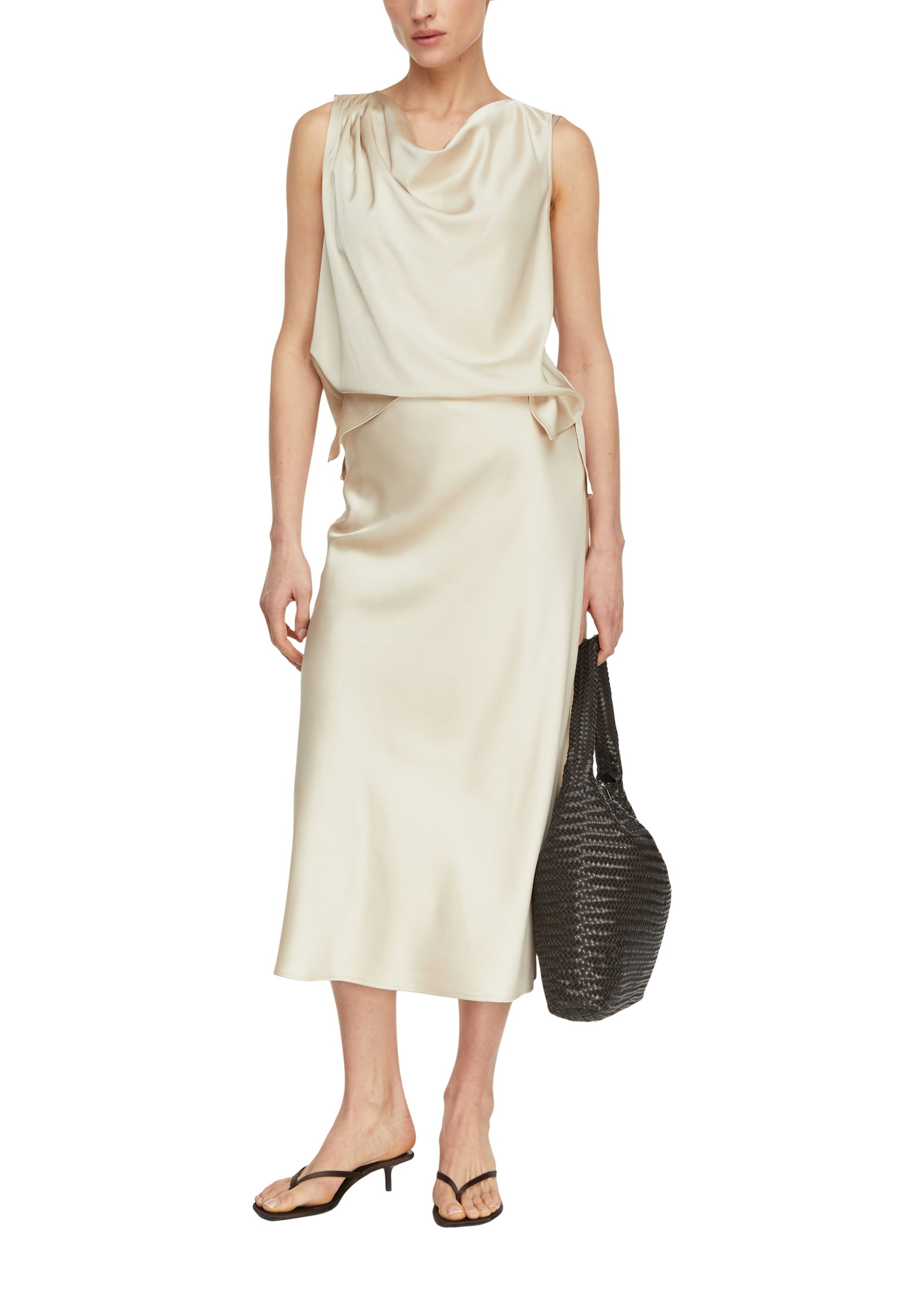 Comma Blusentop Satin-Wasserfall-Top #8