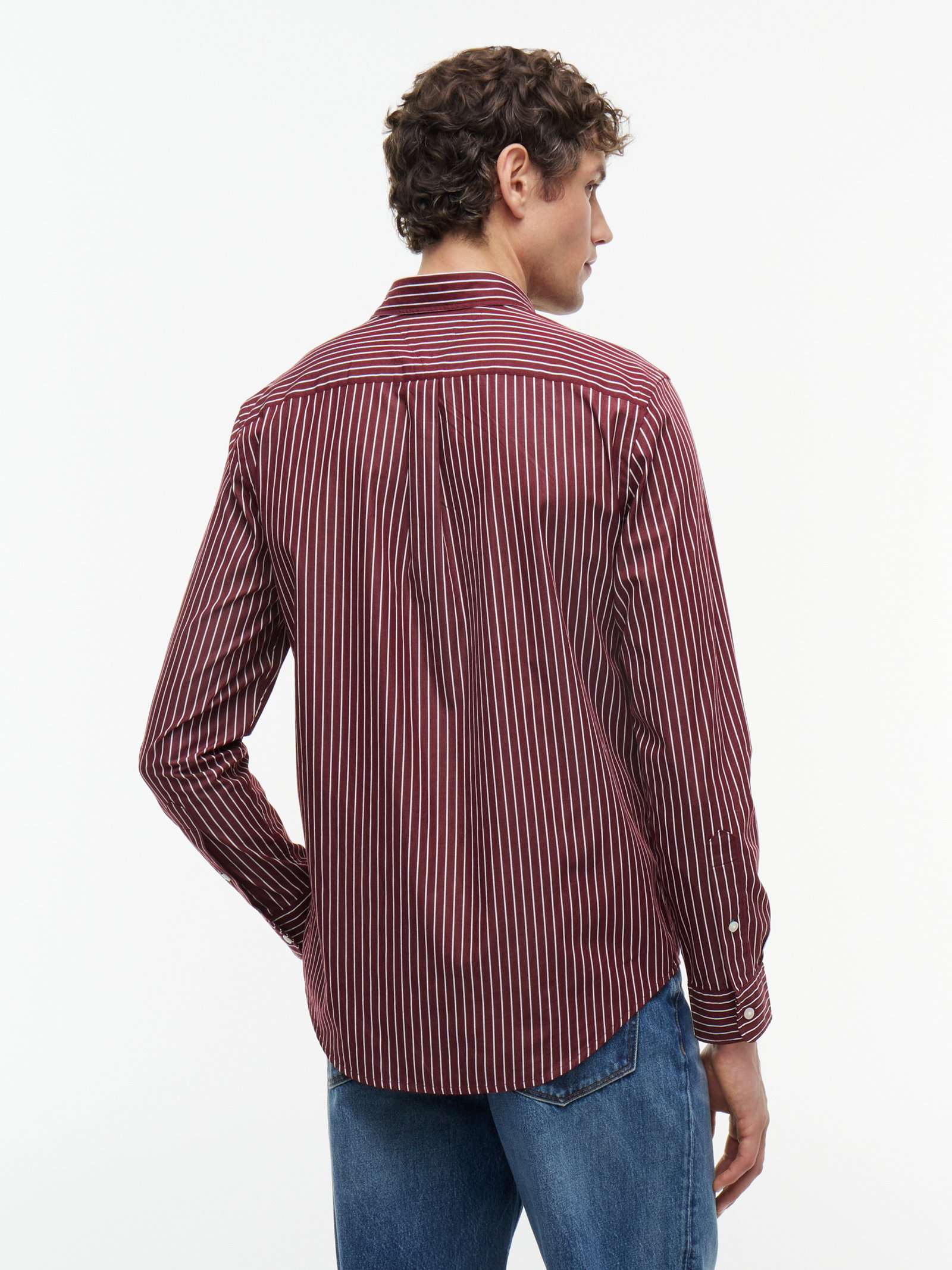 FLEX HAIRLINE POPLIN RF SHIRT, RED #4