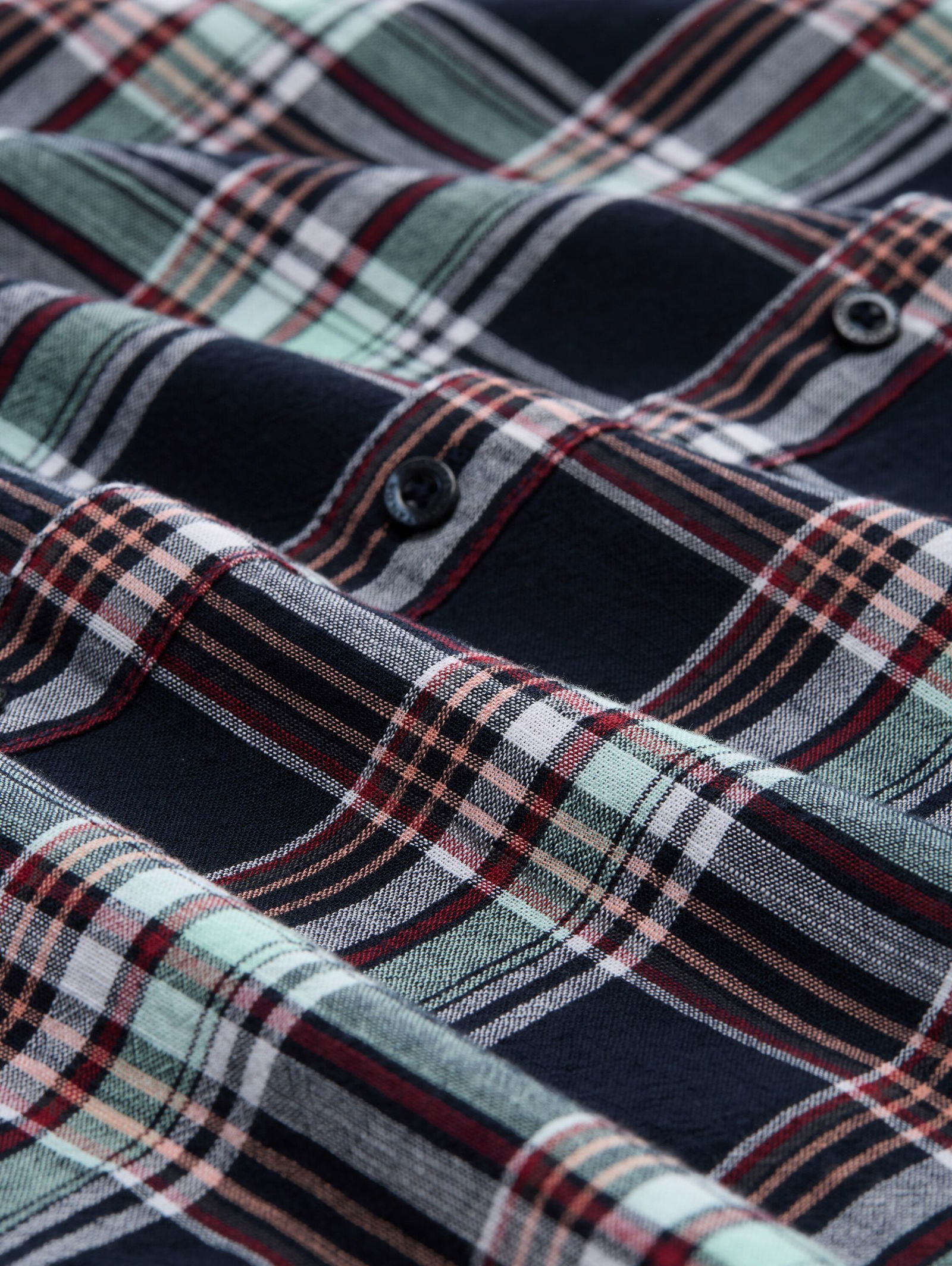 Tom Tailor |  Tom Tailor Hemd Slim Fit  | S | navy multicol check