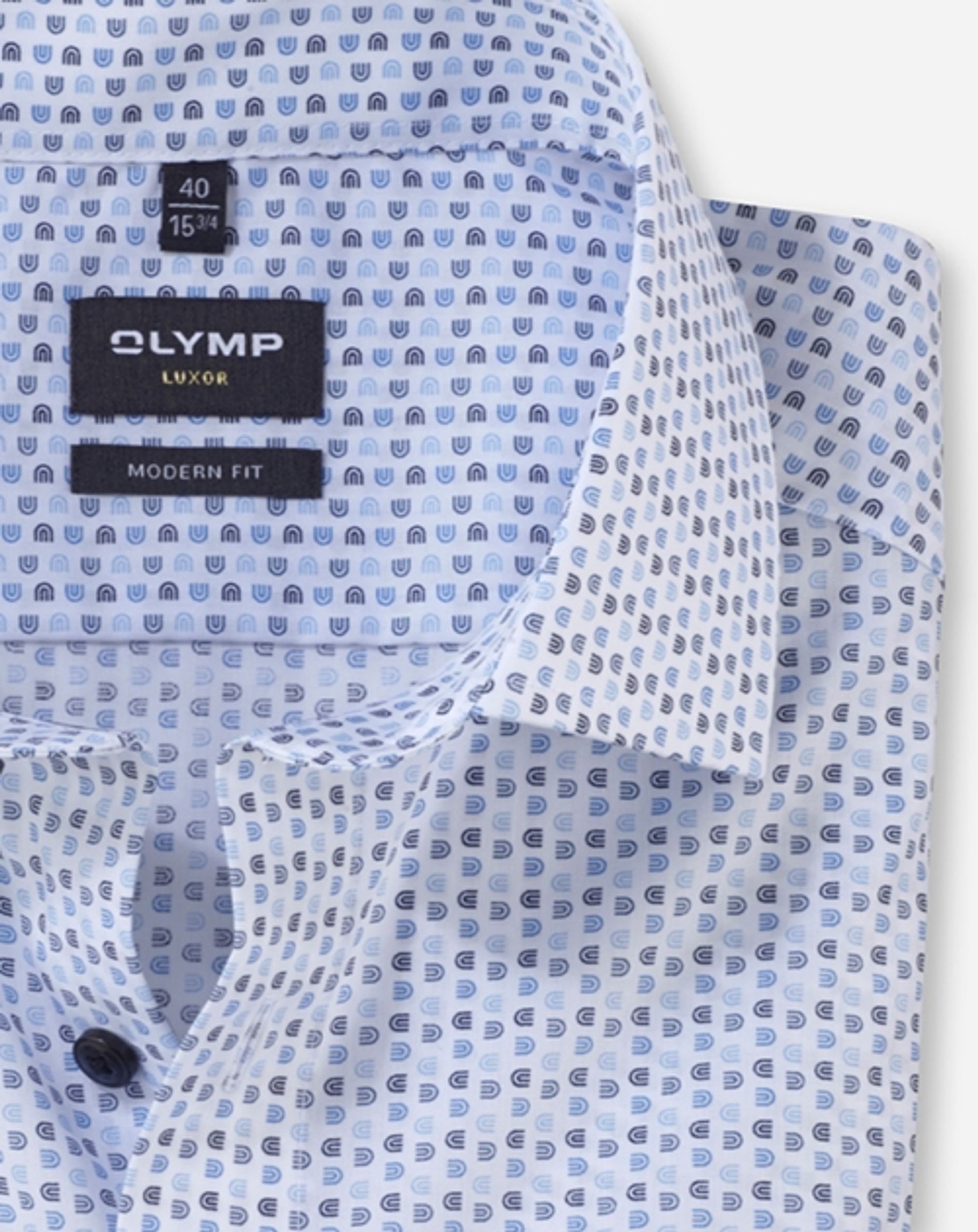 Olymp |  Olymp Hemd Modern Fit  | 43 | bleu