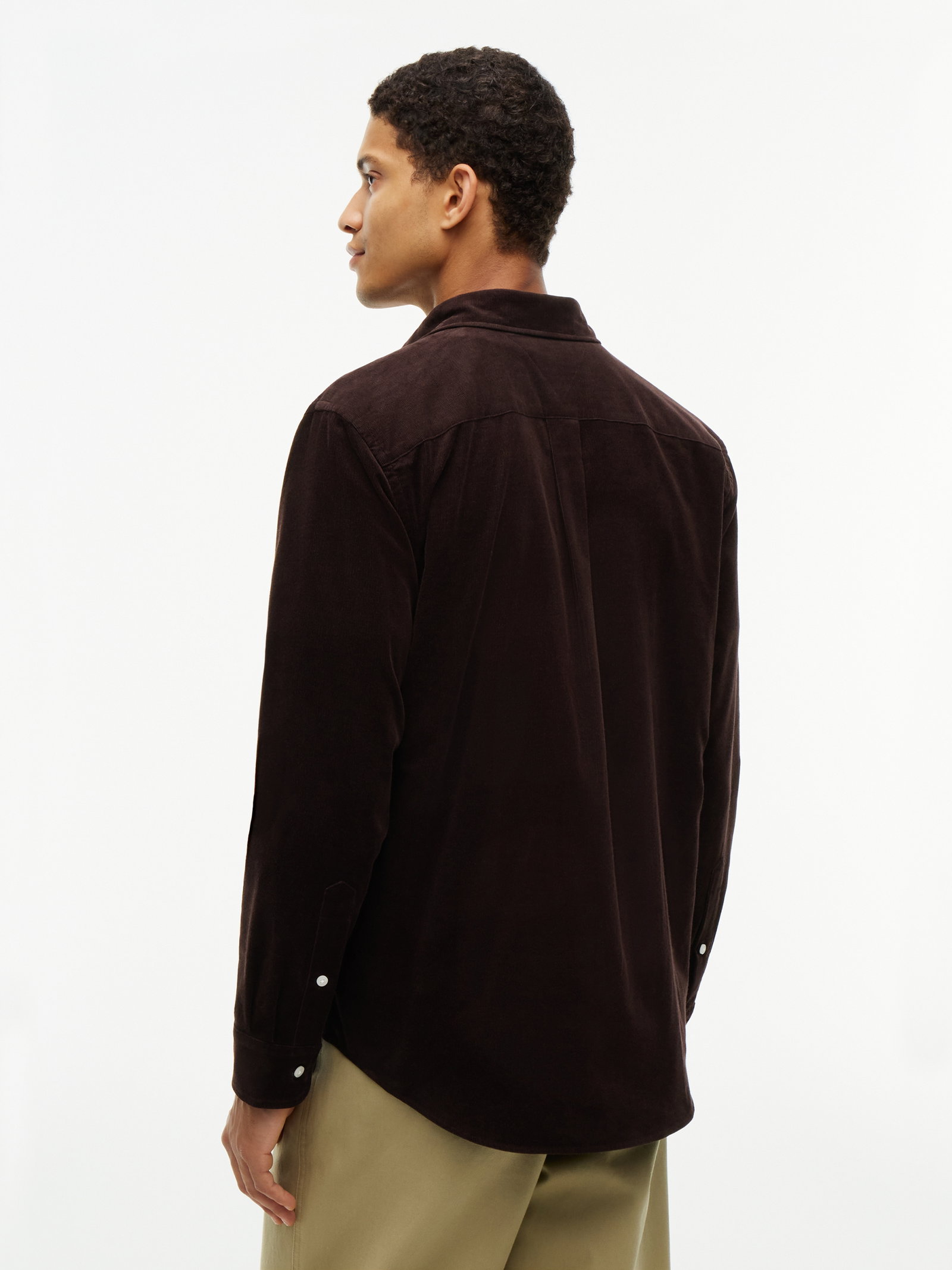 SOLID CORDUROY RF SHIRT, BROWN #4