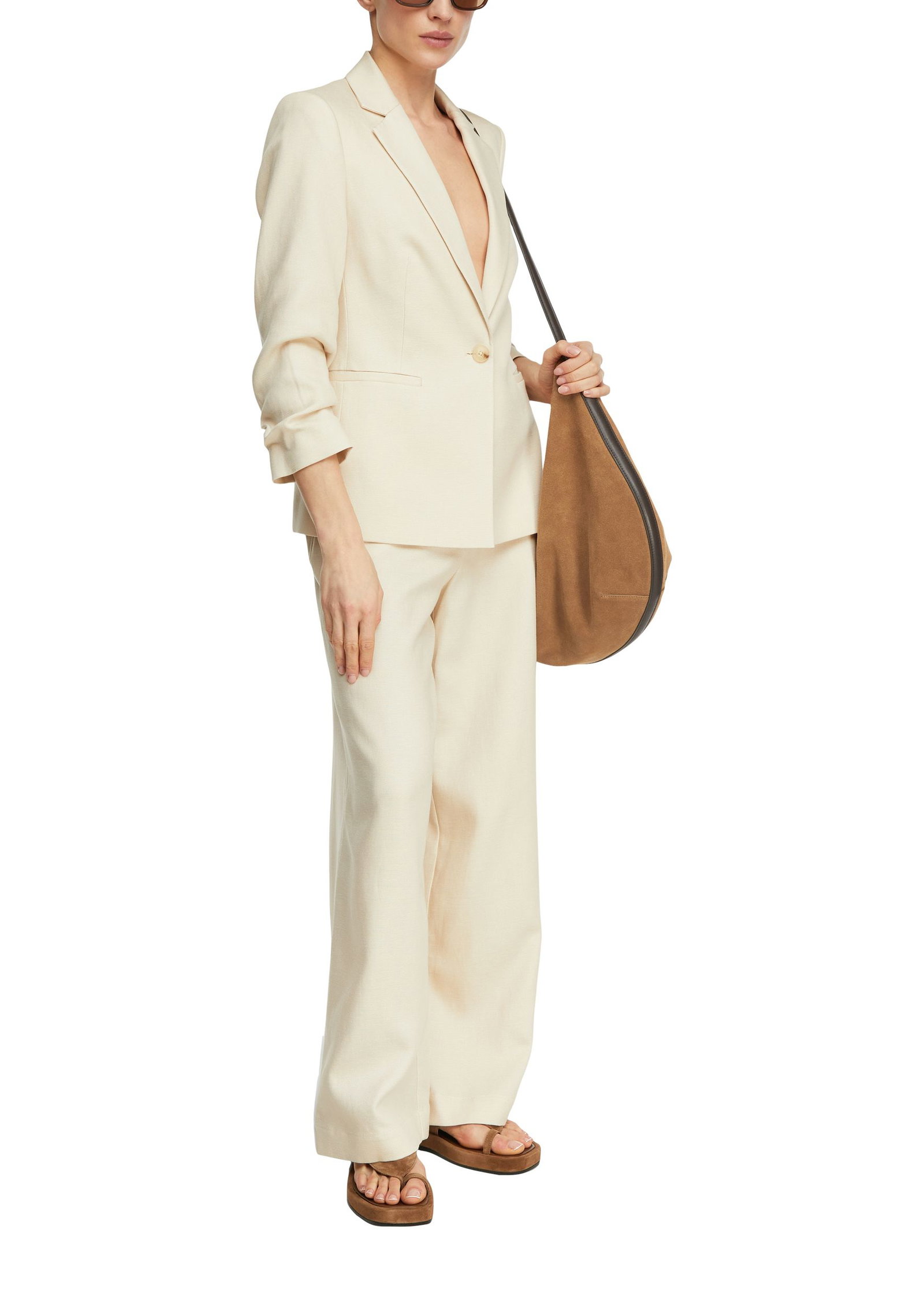 Comma |  Comma Schmale Hose  | beige