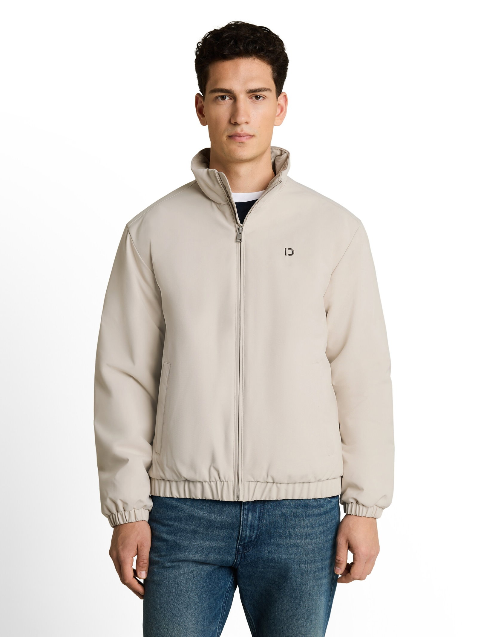 stand-up collar blouson, Dusty Beige #6