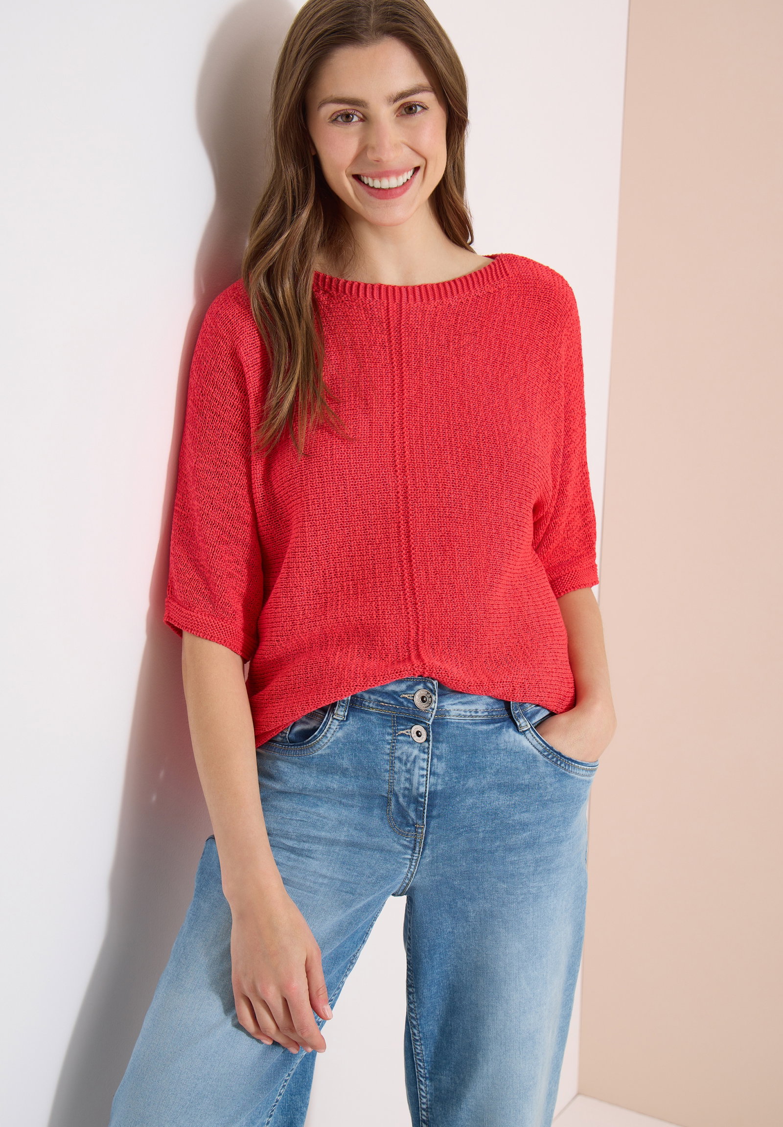 Tapeyarn Dolman, coral #7