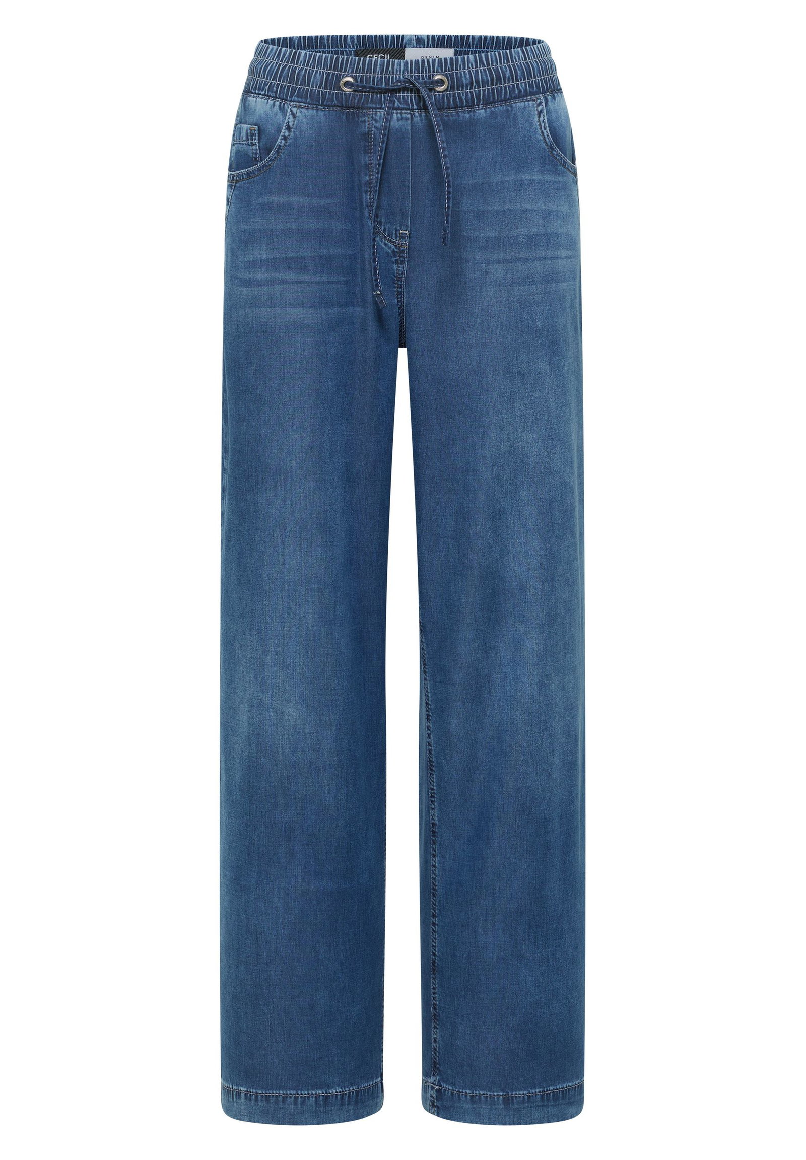 CECIL |  CECIL Schlaghose  | mid blue used wash