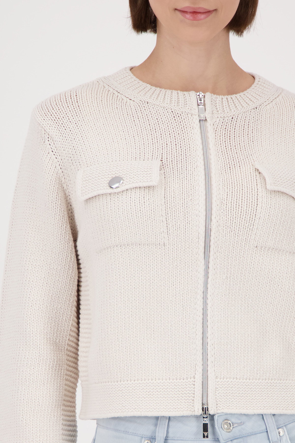 Strickjacke, champagne beige #5