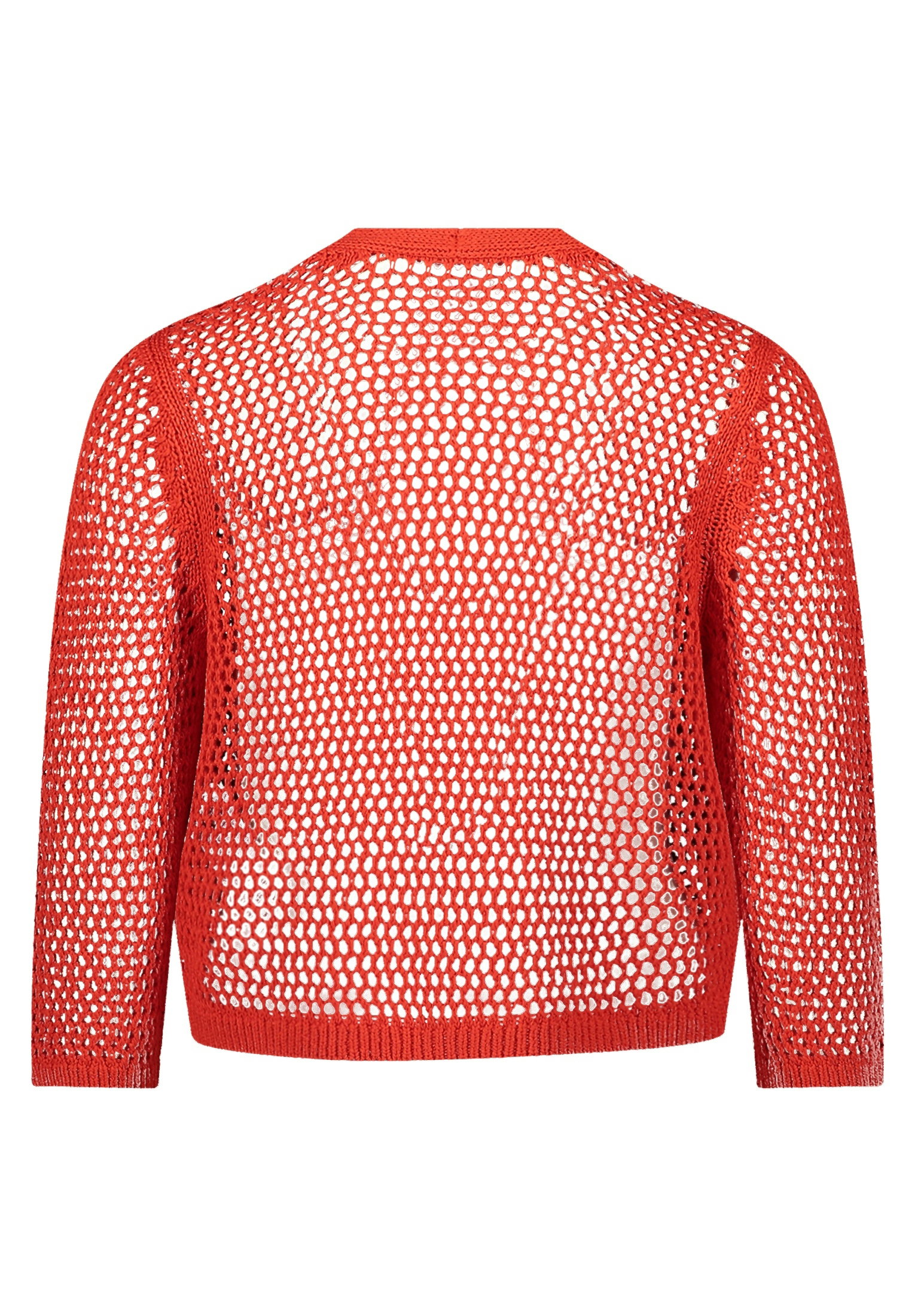 Strickjacke Kurz 3/4 Arm, Hibiscus Red #2