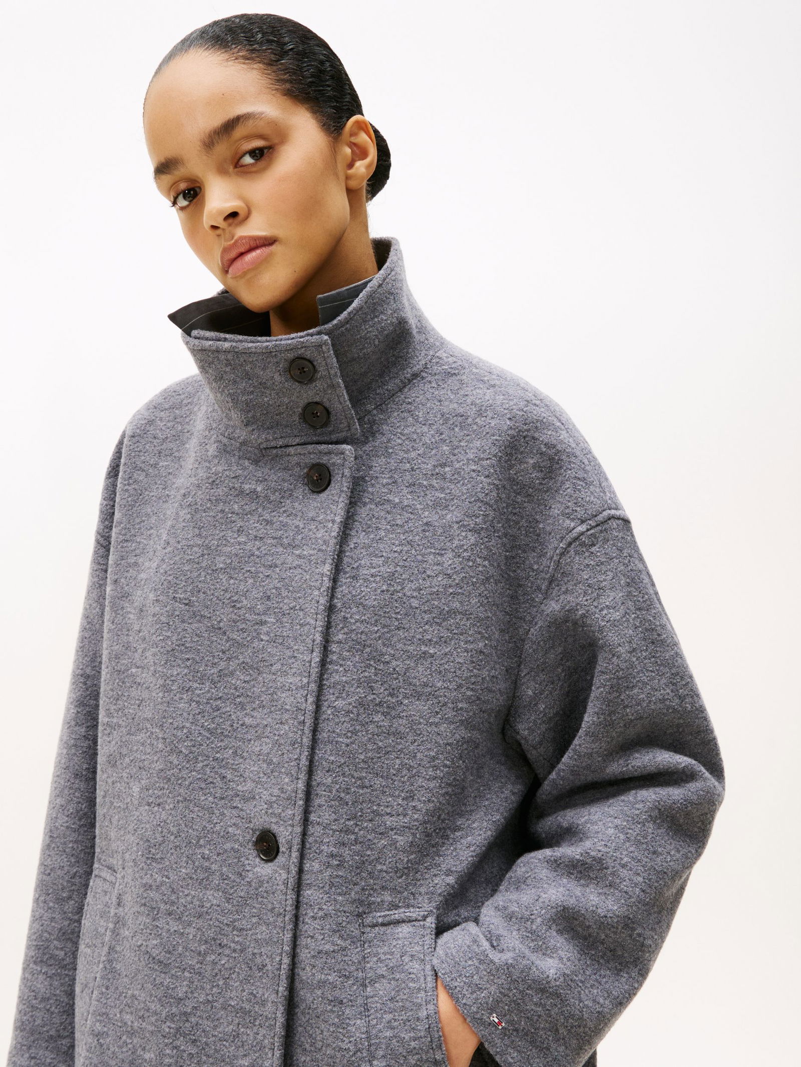 Tommy Hilfiger | Tommy Hilfiger Wollmantel | 36 | mid grey heather