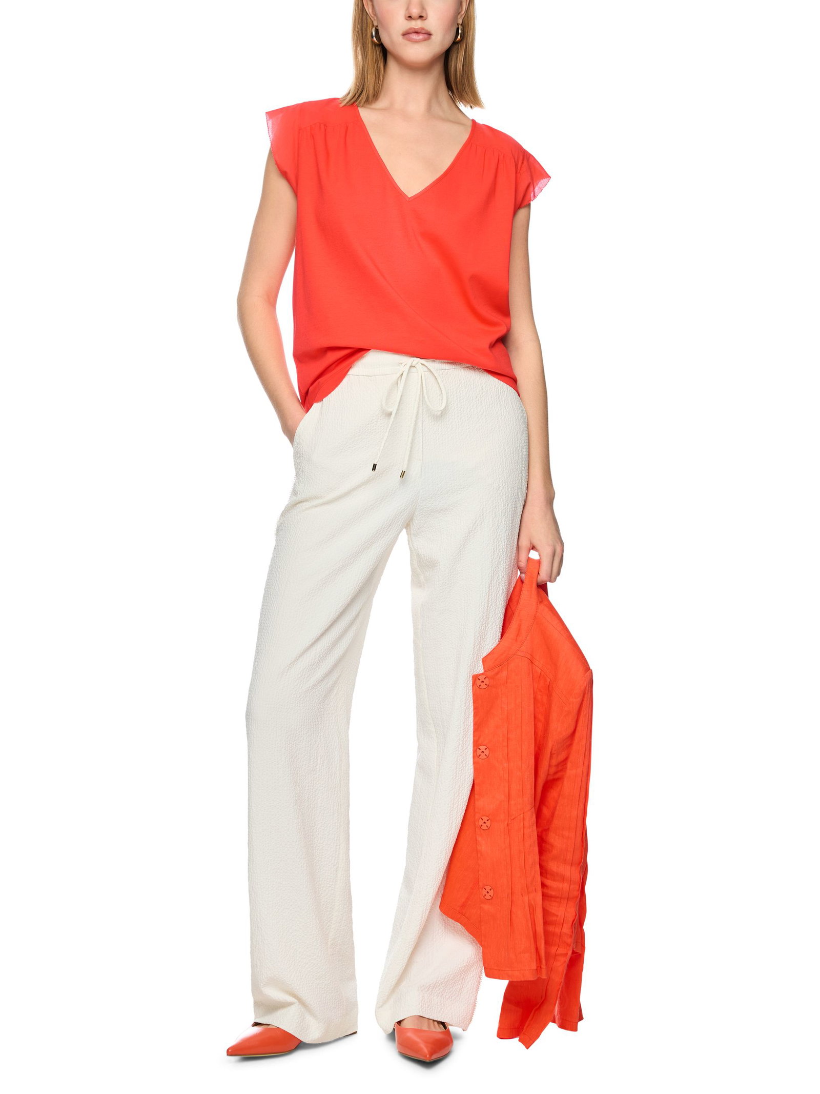 Marc Cain Collections |  Marc Cain Collections Top  | 40 | bright tomato