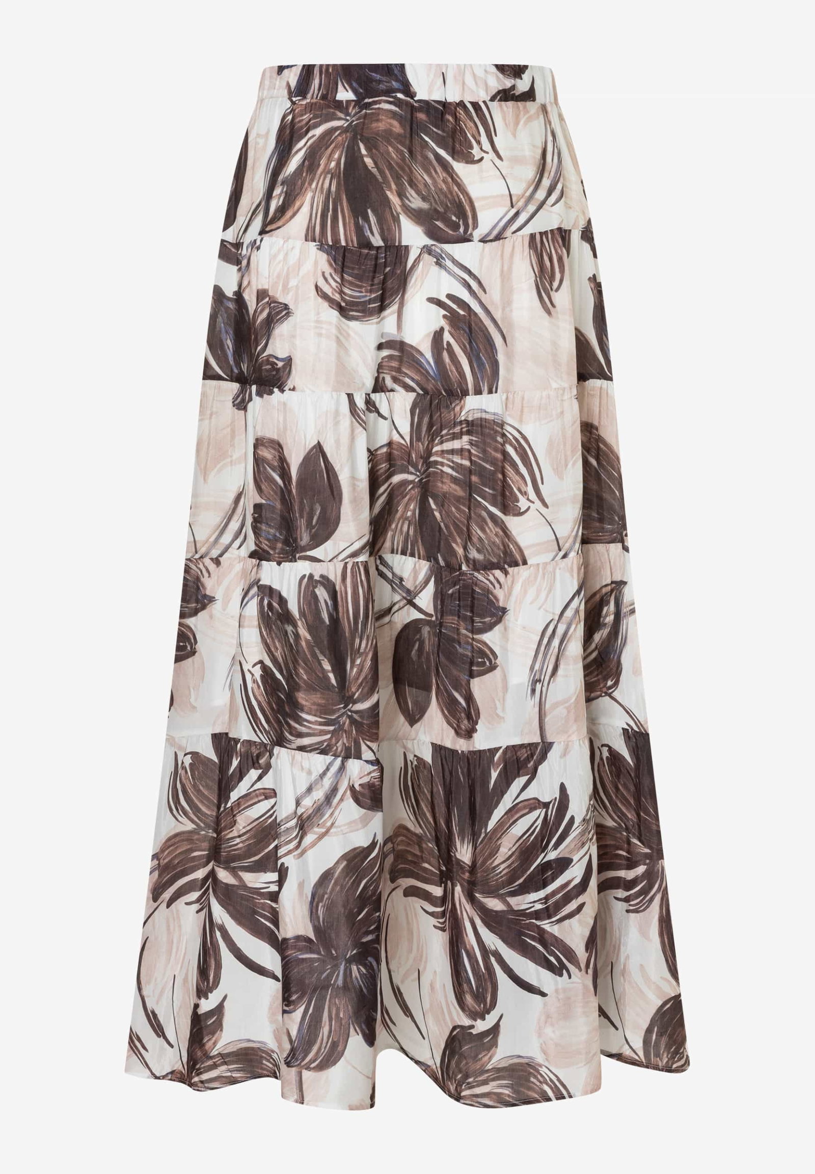 CO-Voile Maxi Skirt, brushstroke flower print #2