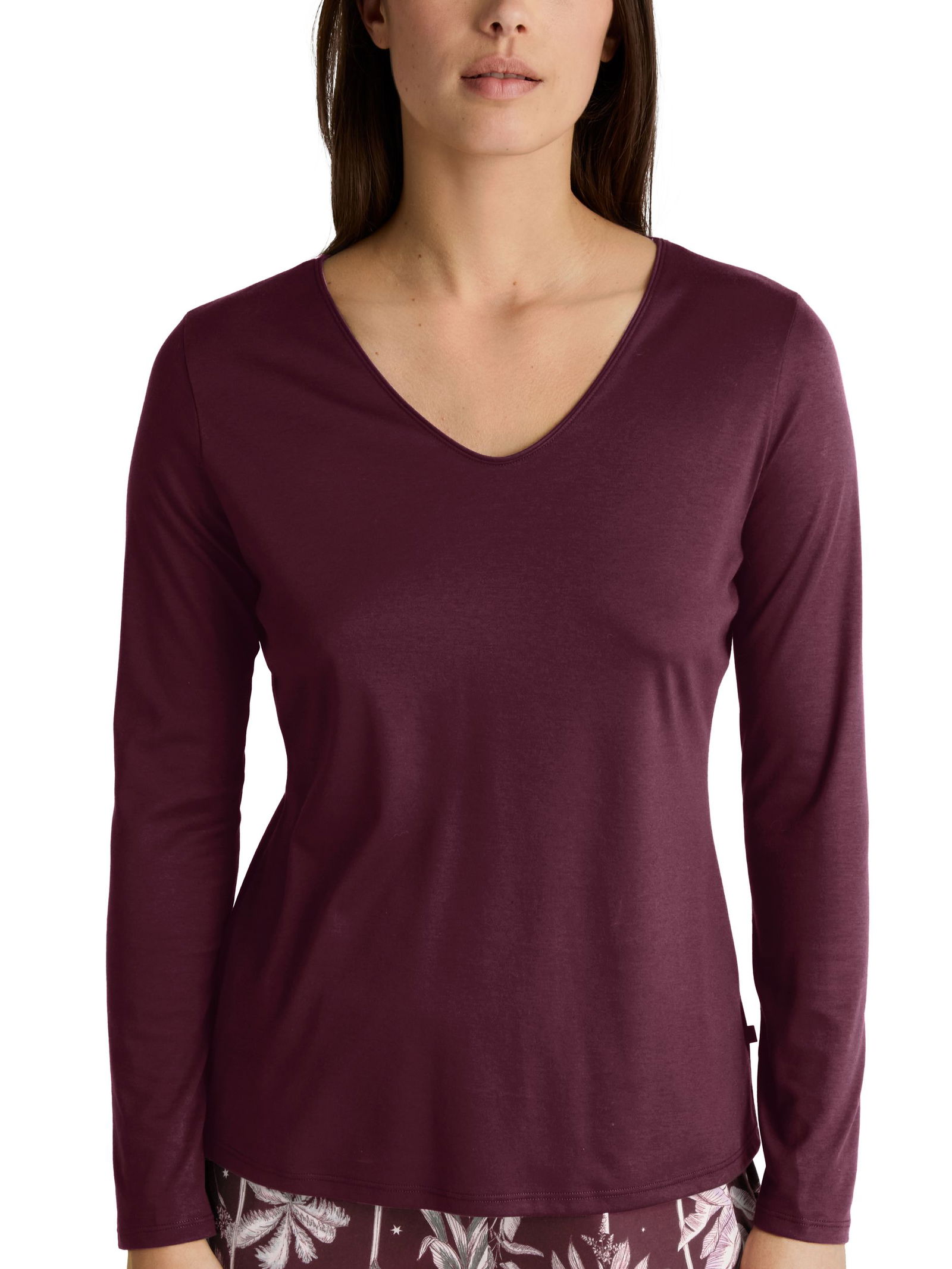 Calida | Langarm-Shirt, V-Neck | L