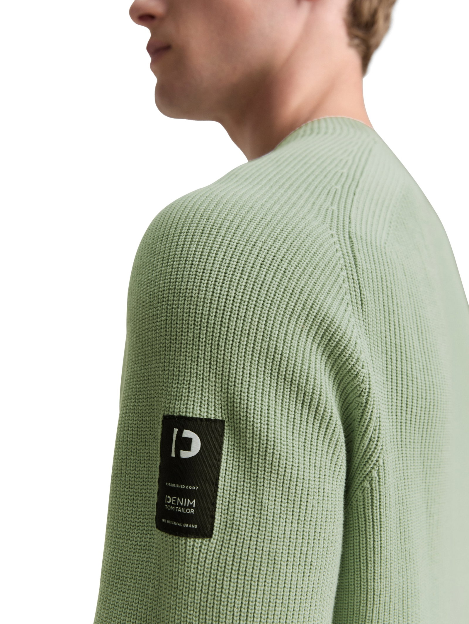 structured multi color crewnec, Fresh Mint Green #5