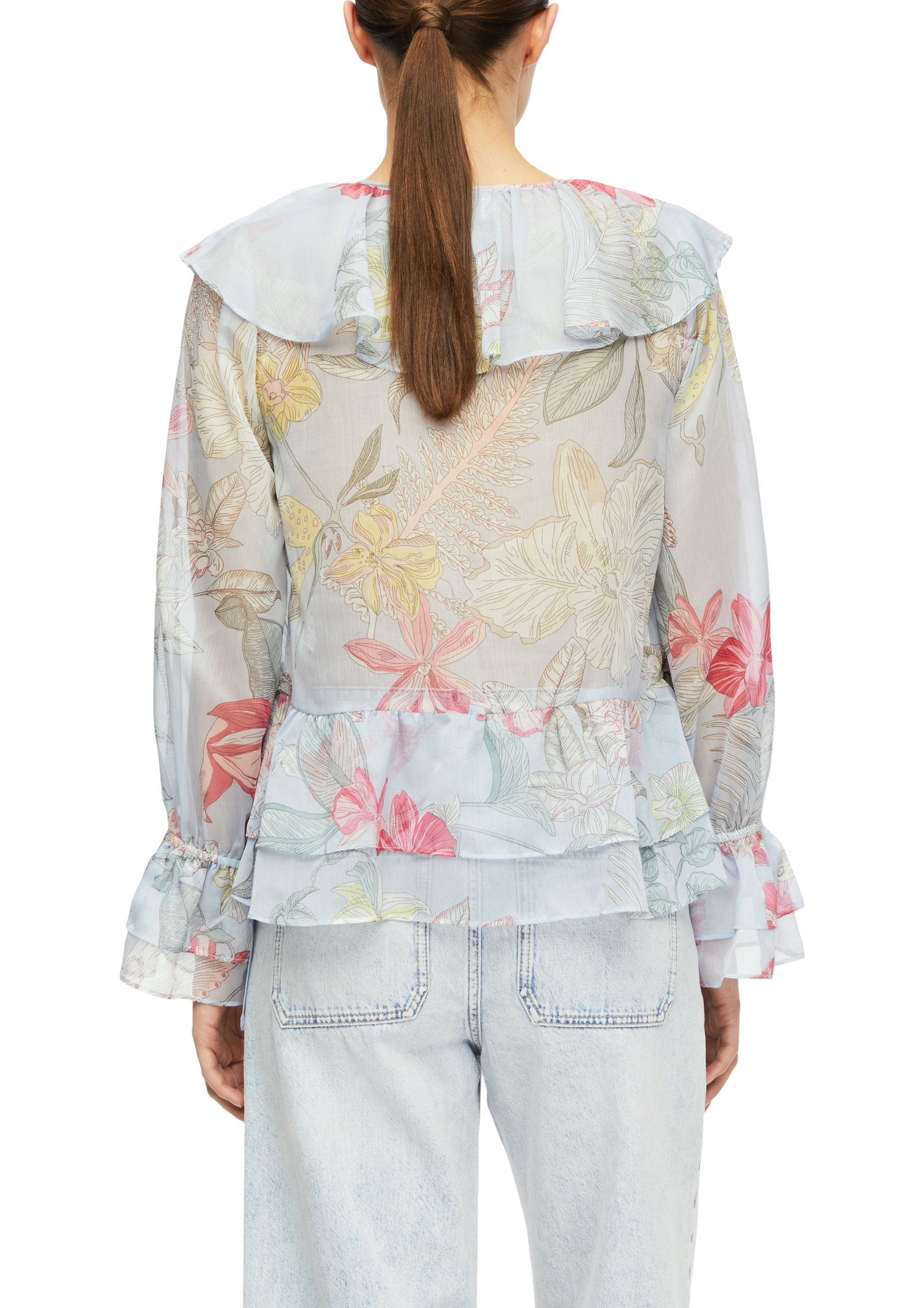 Comma Chiffonbluse mit Volant-Details #6