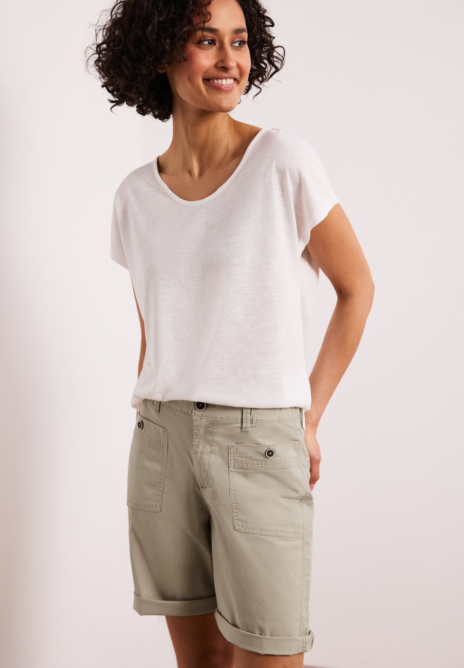 |  Style LTD QR Yulius bermuda sp, deep earth | 34 | cobble stone