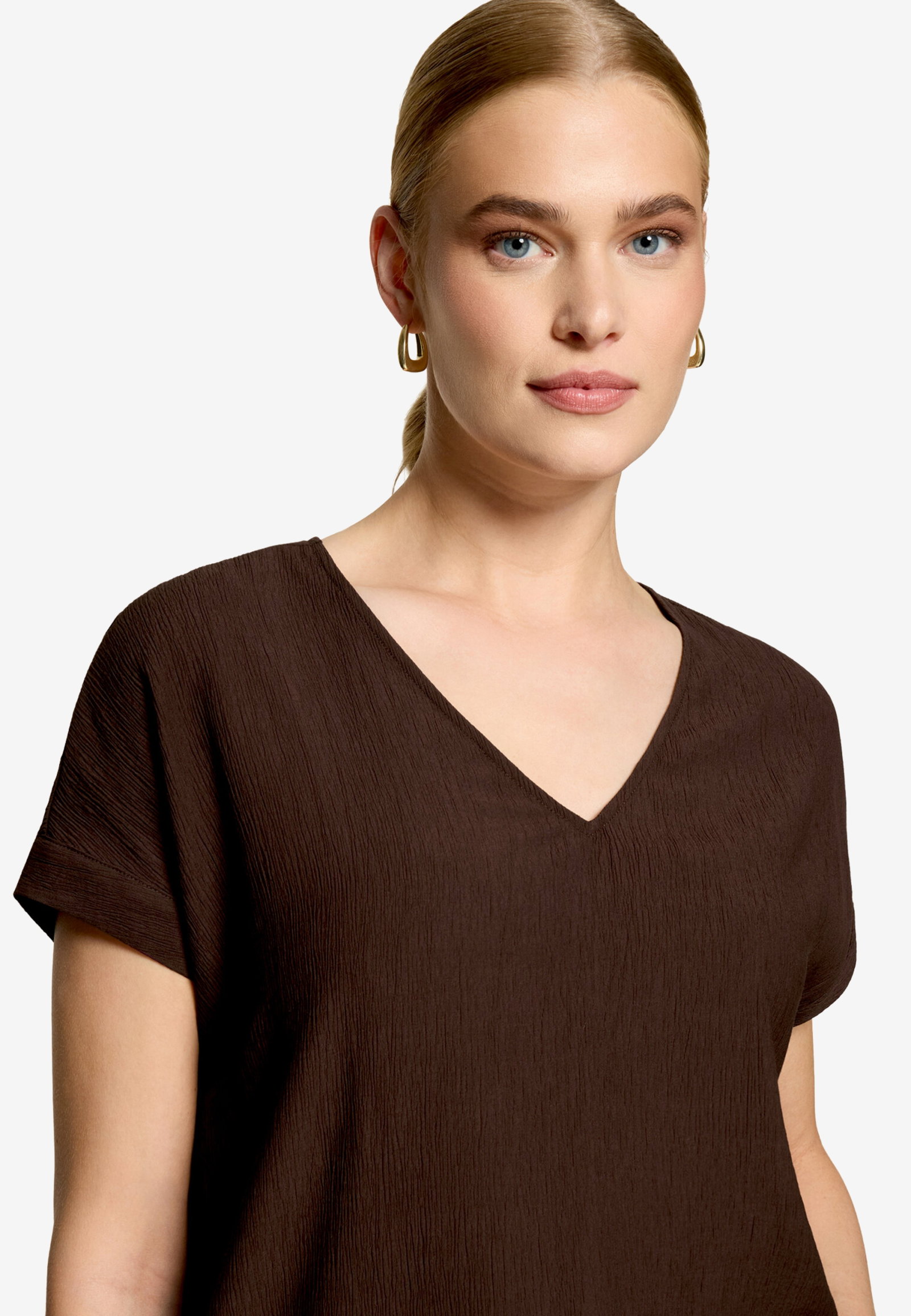 Bluse Kurz ohne Arm, Chocolate Plum #5