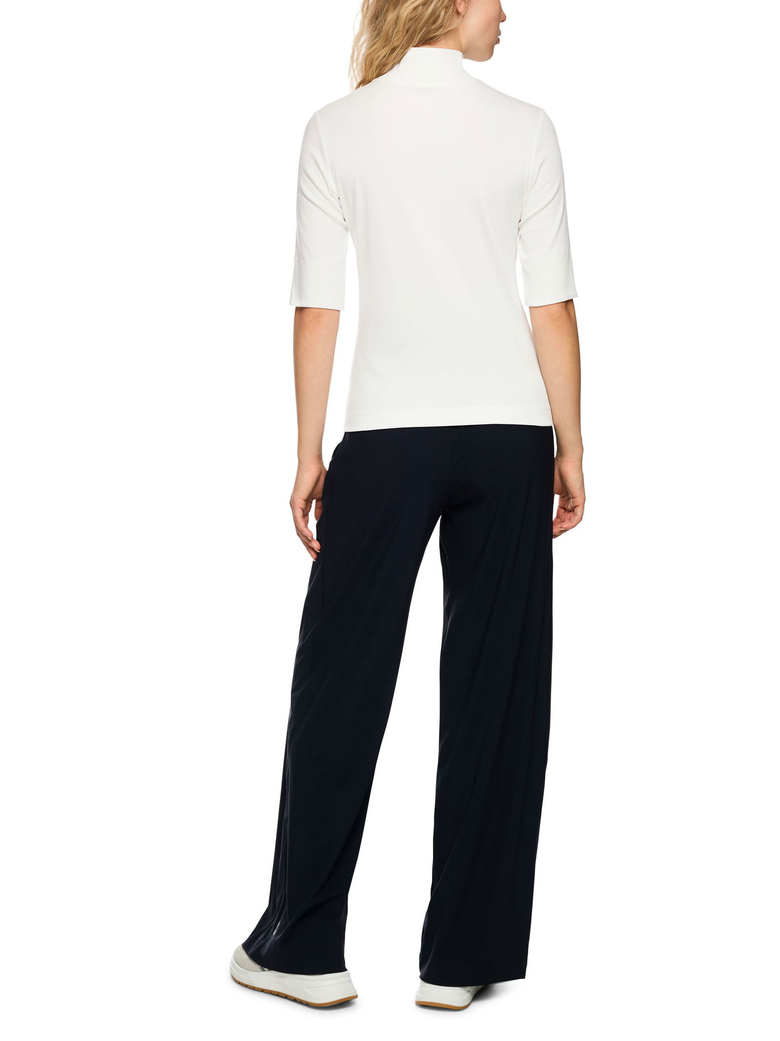 Marc Cain Sports | Basic-Shirt aus Baumwollstretch | 44 | off-white