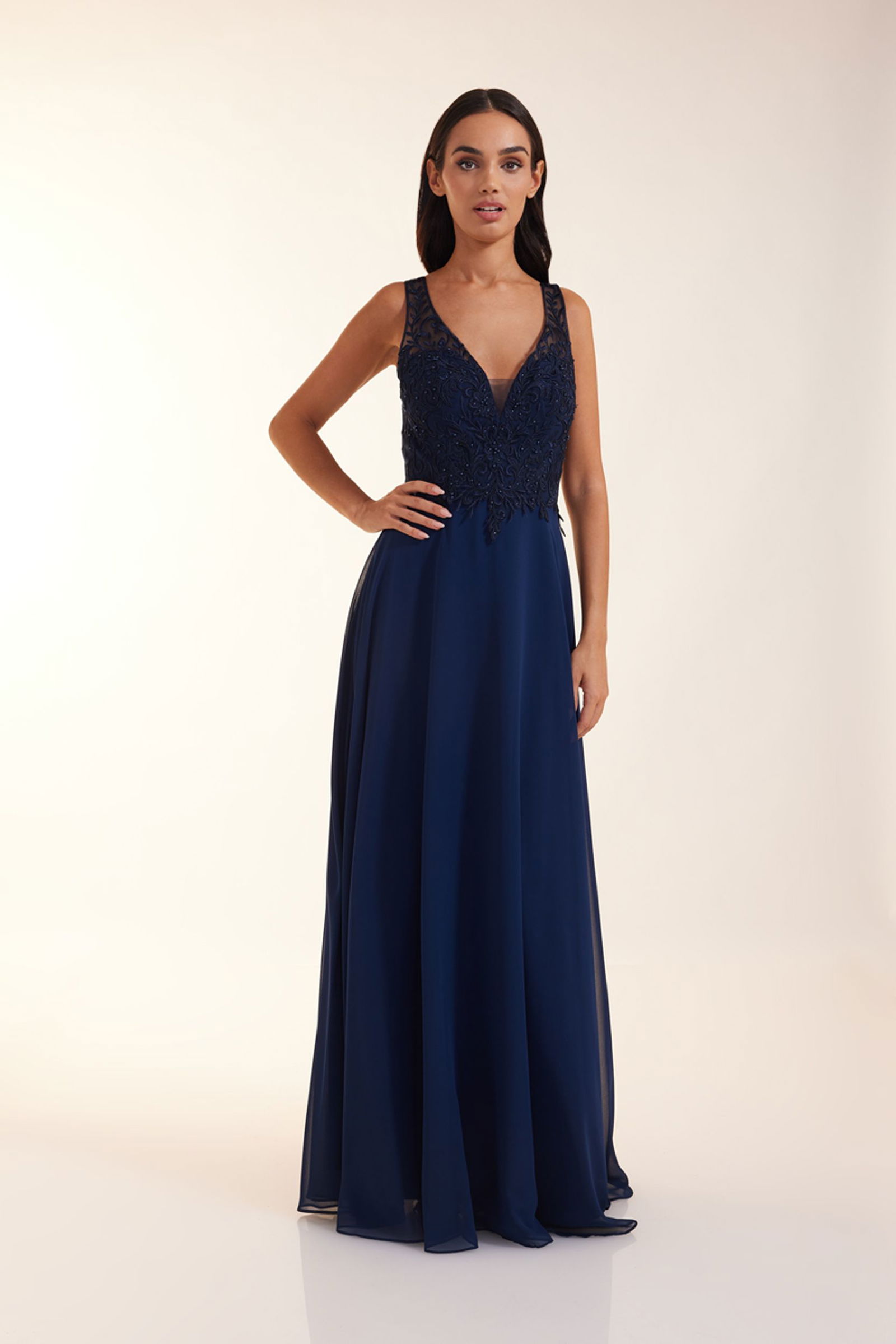 Laona |  Laona Langes Kleid  | 44 | dunkelblau