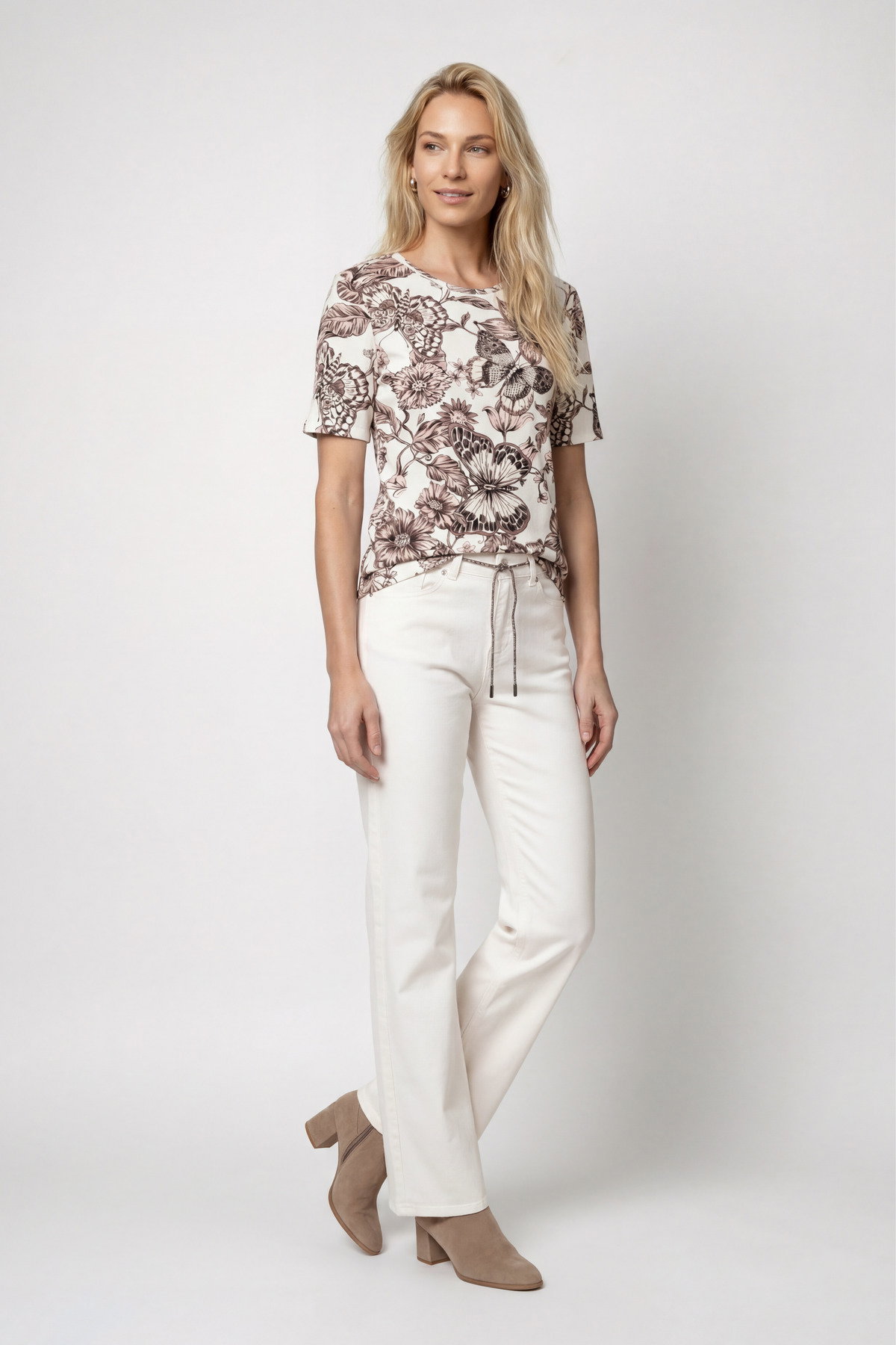 T-Shirt, taupe gemustert #6